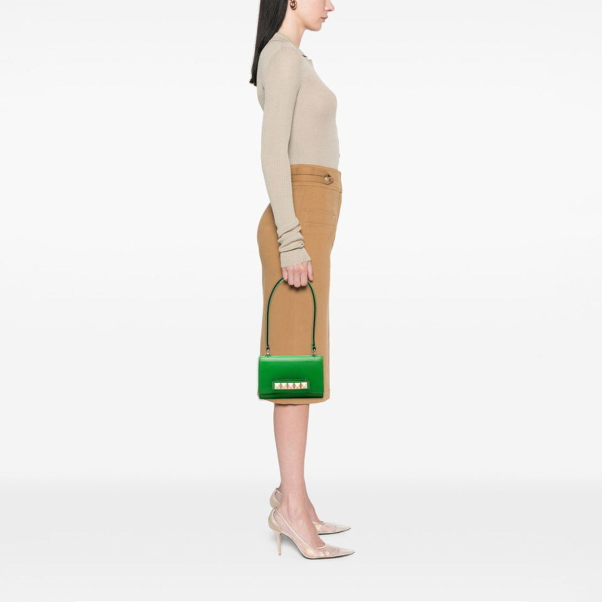 Valentino Green Leather Handbag (Pre-Owned)