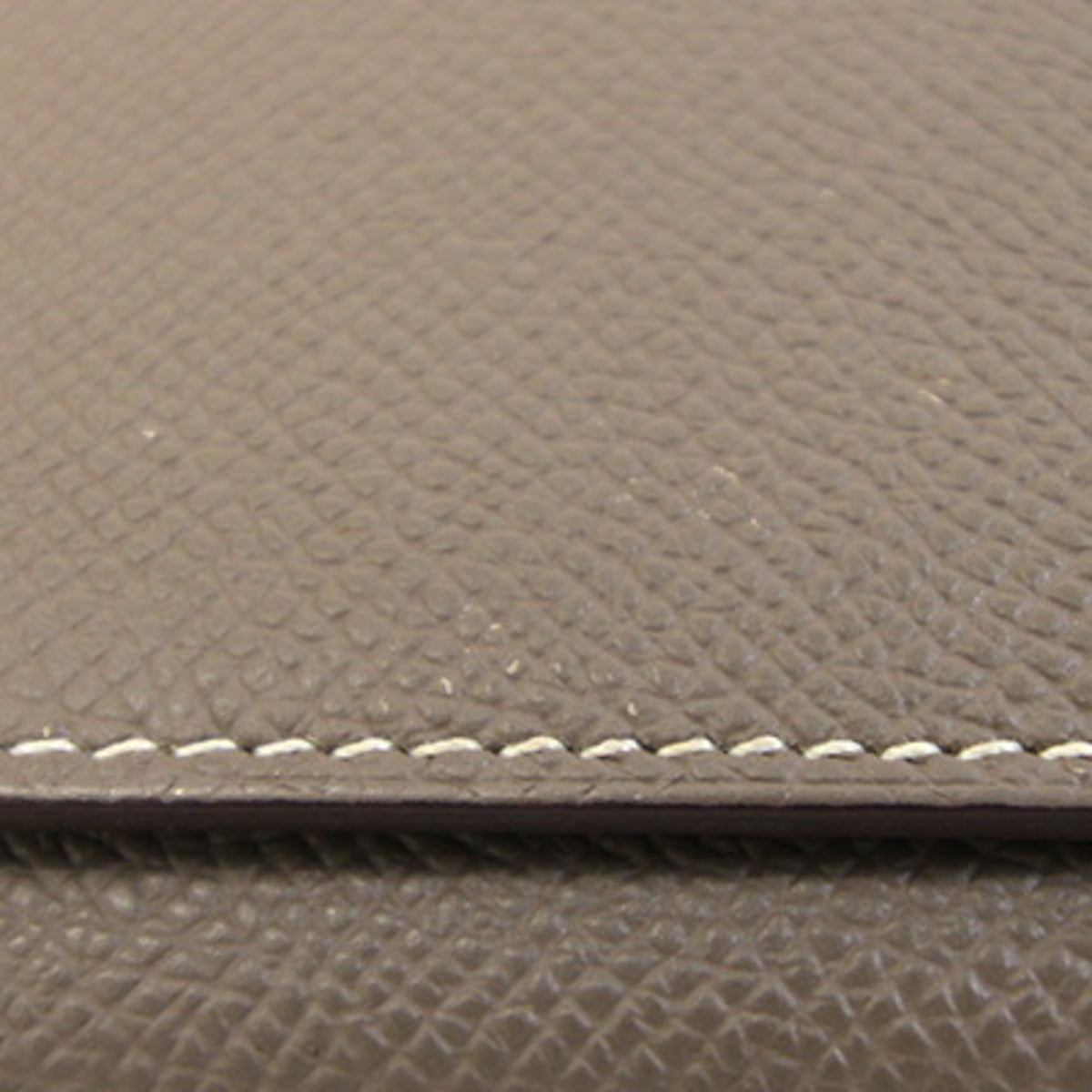 Hermes Etoupe Gray Epsom Leather Long Wallet (Tri-Fold) (Pre-Owned)