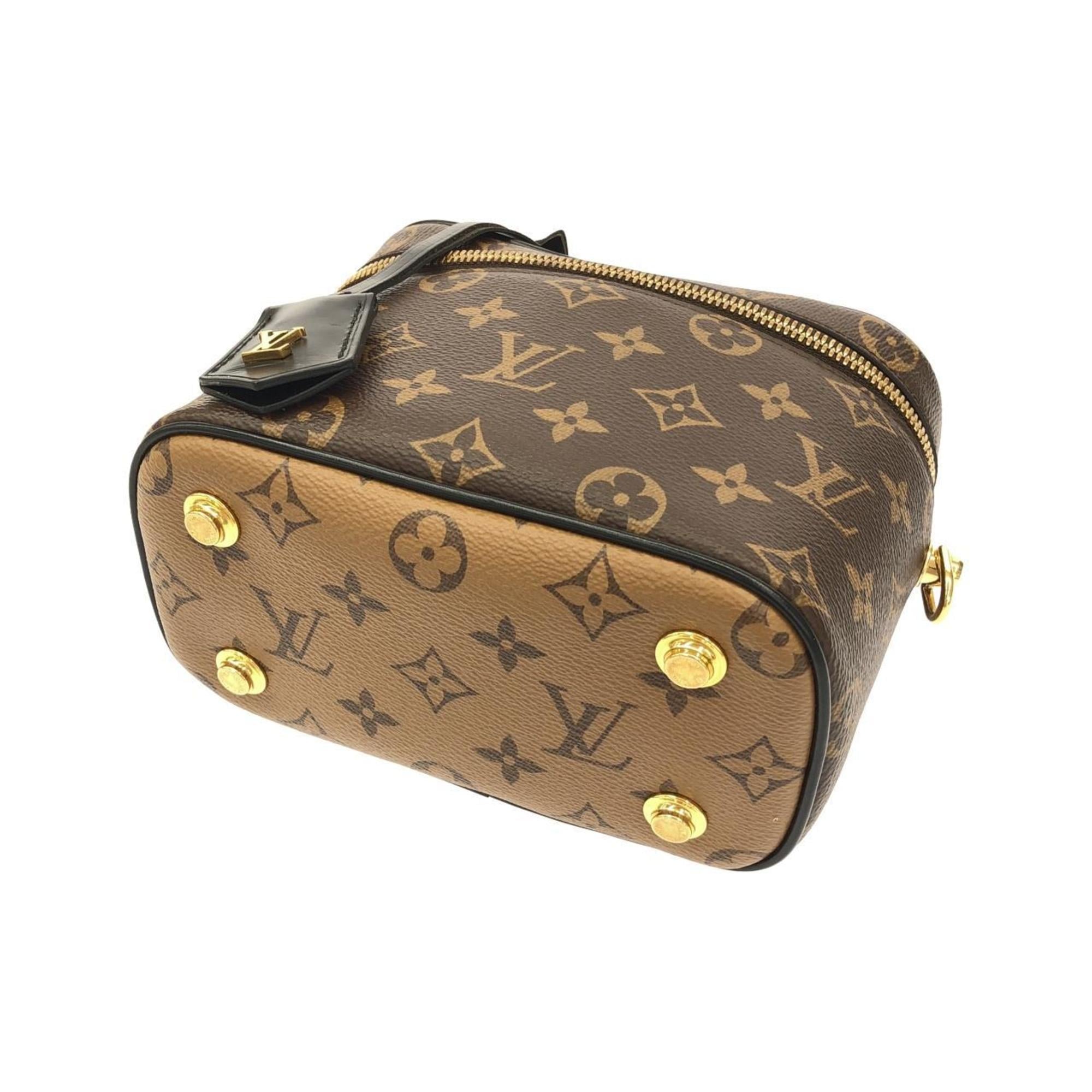 Louis Vuitton Monogram Marron Coated Canvas Handbag Vanity Bag (Pre-Owned)