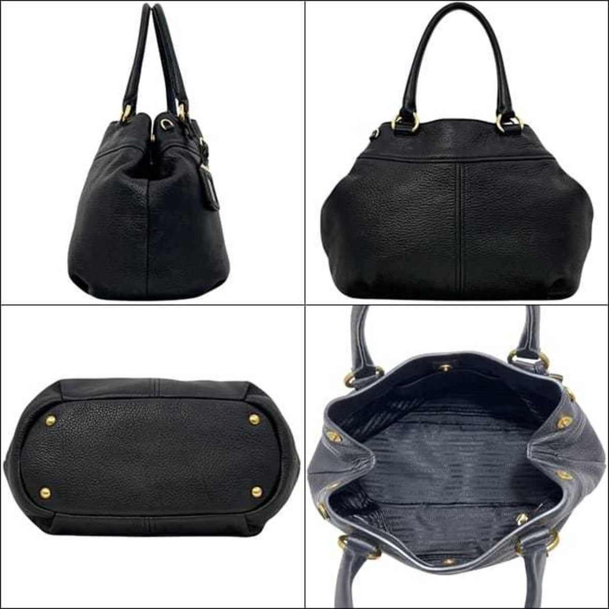 Prada Black Nero Leather Tote Bag (Pre-Owned)