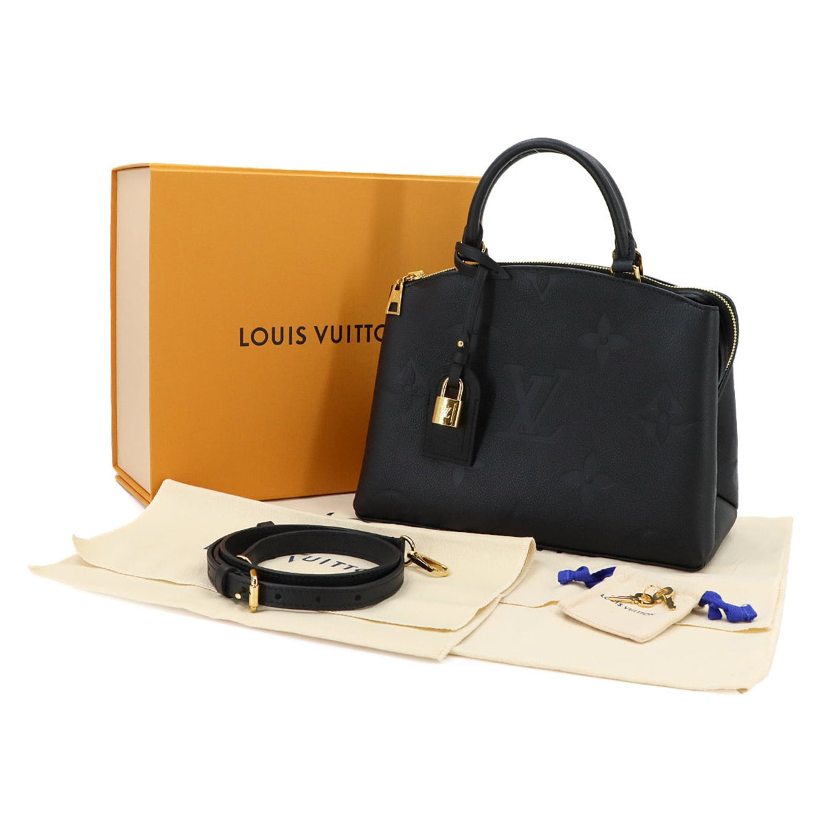 Louis Vuitton Monogram Noir Monogram Empreinte Leather Handbag (Pre-Owned)
