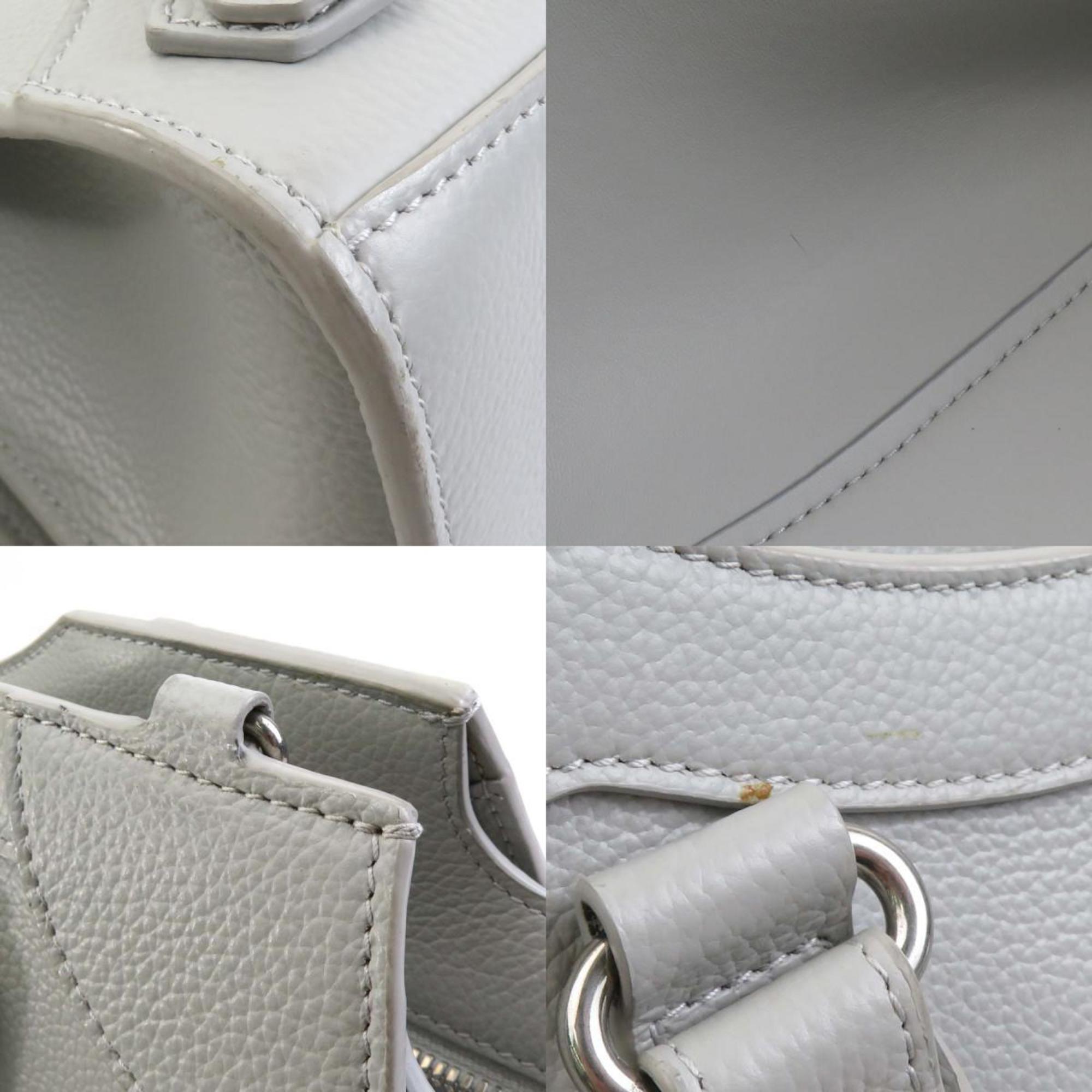 Balenciaga Light Gray Leather Handbag Shoulder Bag (Pre-Owned)