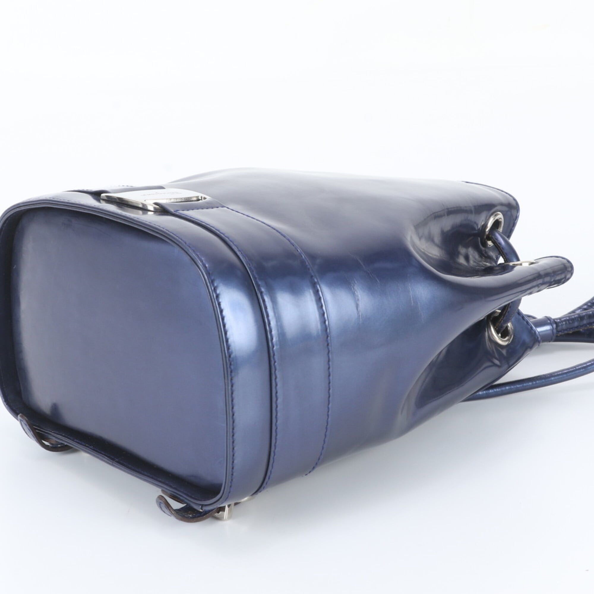 Salvatore Ferragamo Blue Leather Backpack Shoulder Bag (Pre-Owned)
