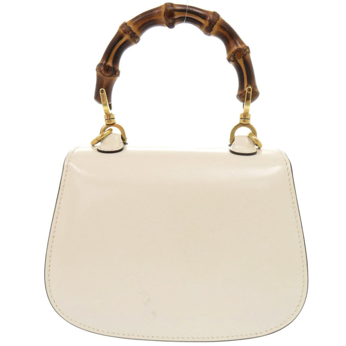 Gucci Ivory Leather Handbag Shoulder Bag (Pre-Owned)