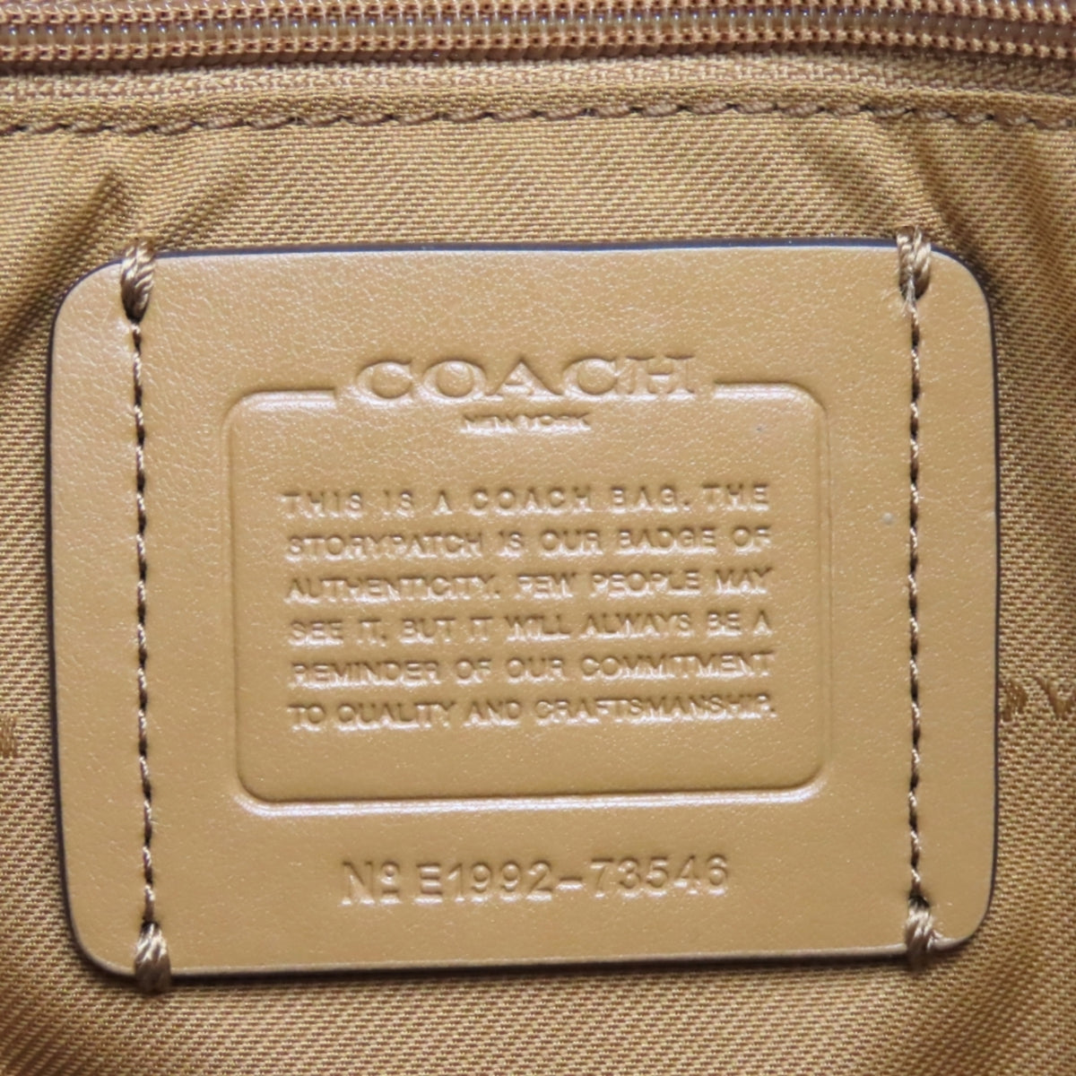 Coach Beige Leather Tote Bag (Pre-Owned)