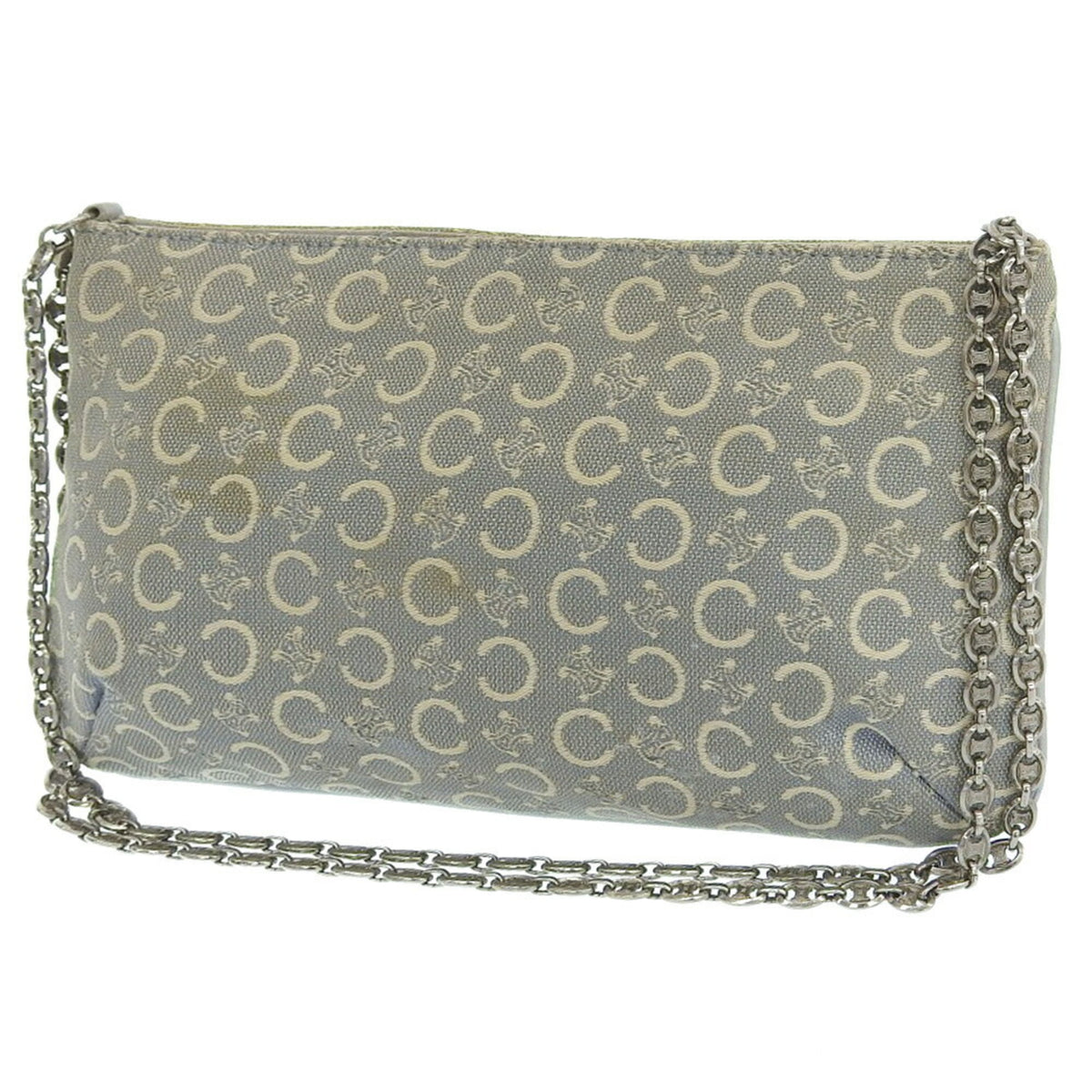 Celine Light Blue Canvas Shoulder Bag (Pre-Owned)