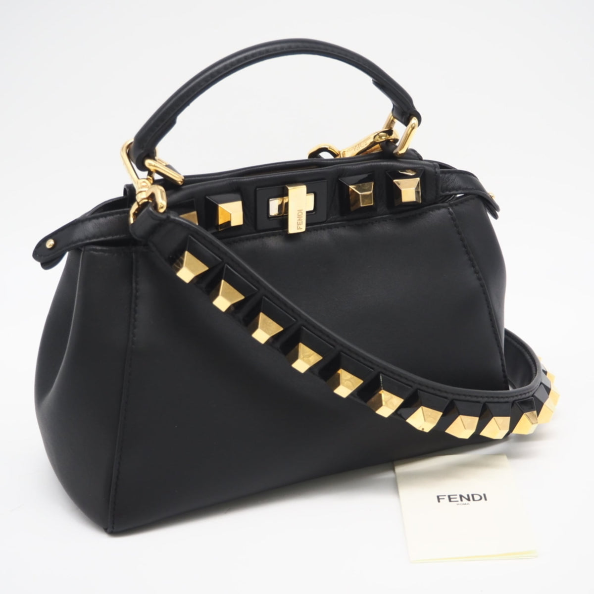Fendi Black Leather Handbag (Pre-Owned)