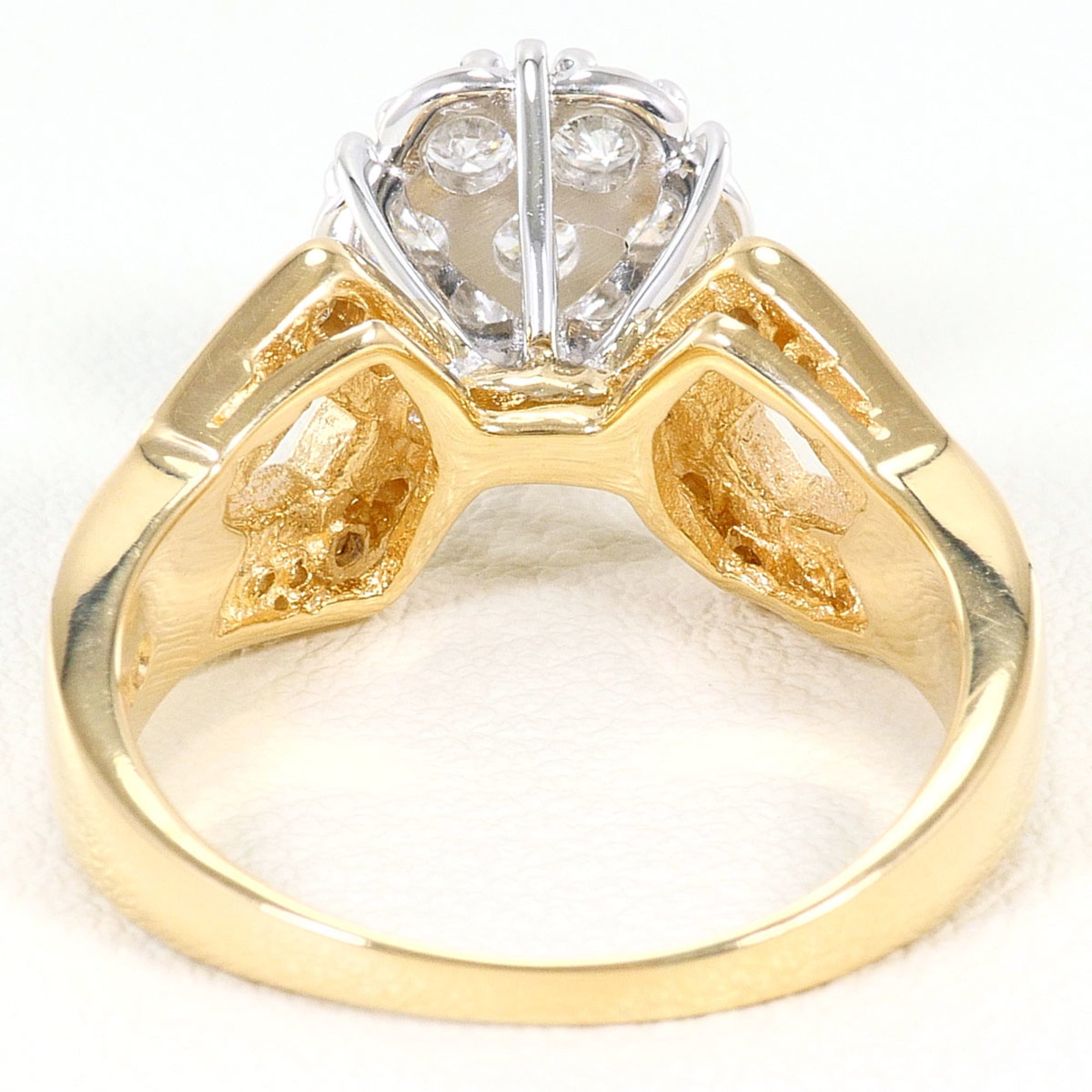 Unbranded White Gold Yellow Gold White Gold (14K) Yellow Gold (14K) Band Ring (Pre-Owned)