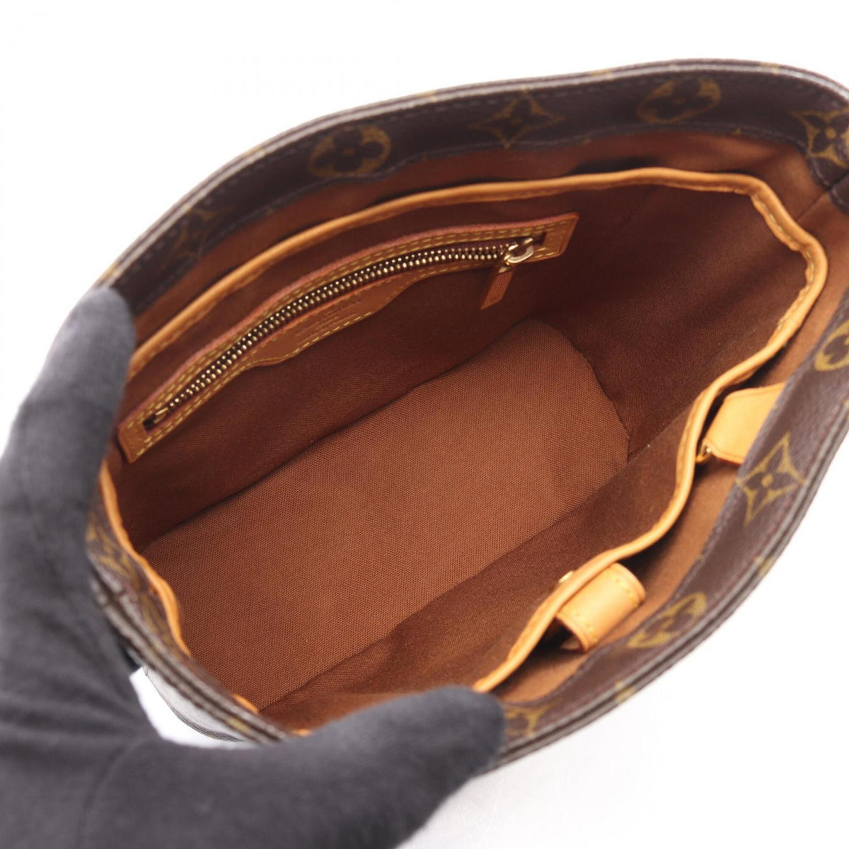 Louis Vuitton Brown Coated Canvas Leather Handbag (Pre-Owned)