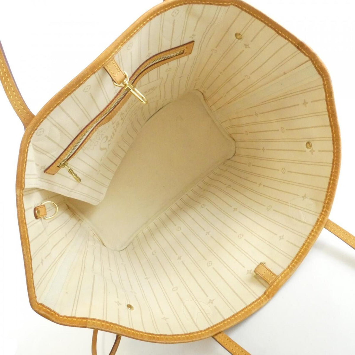 Louis Vuitton Azur White Coated Canvas Handbag (Pre-Owned)
