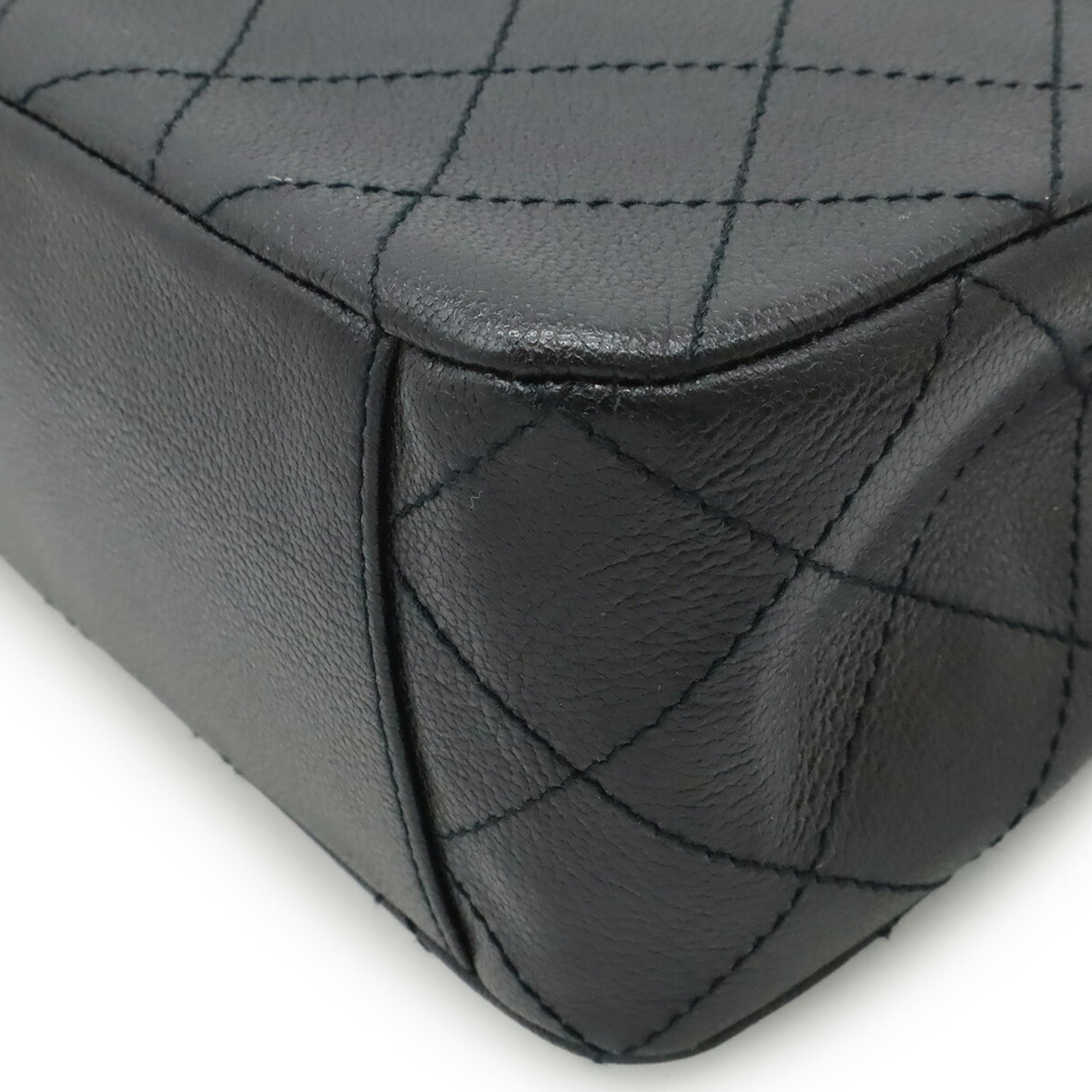 Chanel Black Leather Shoulder Bag Tote Bag (Pre-Owned)