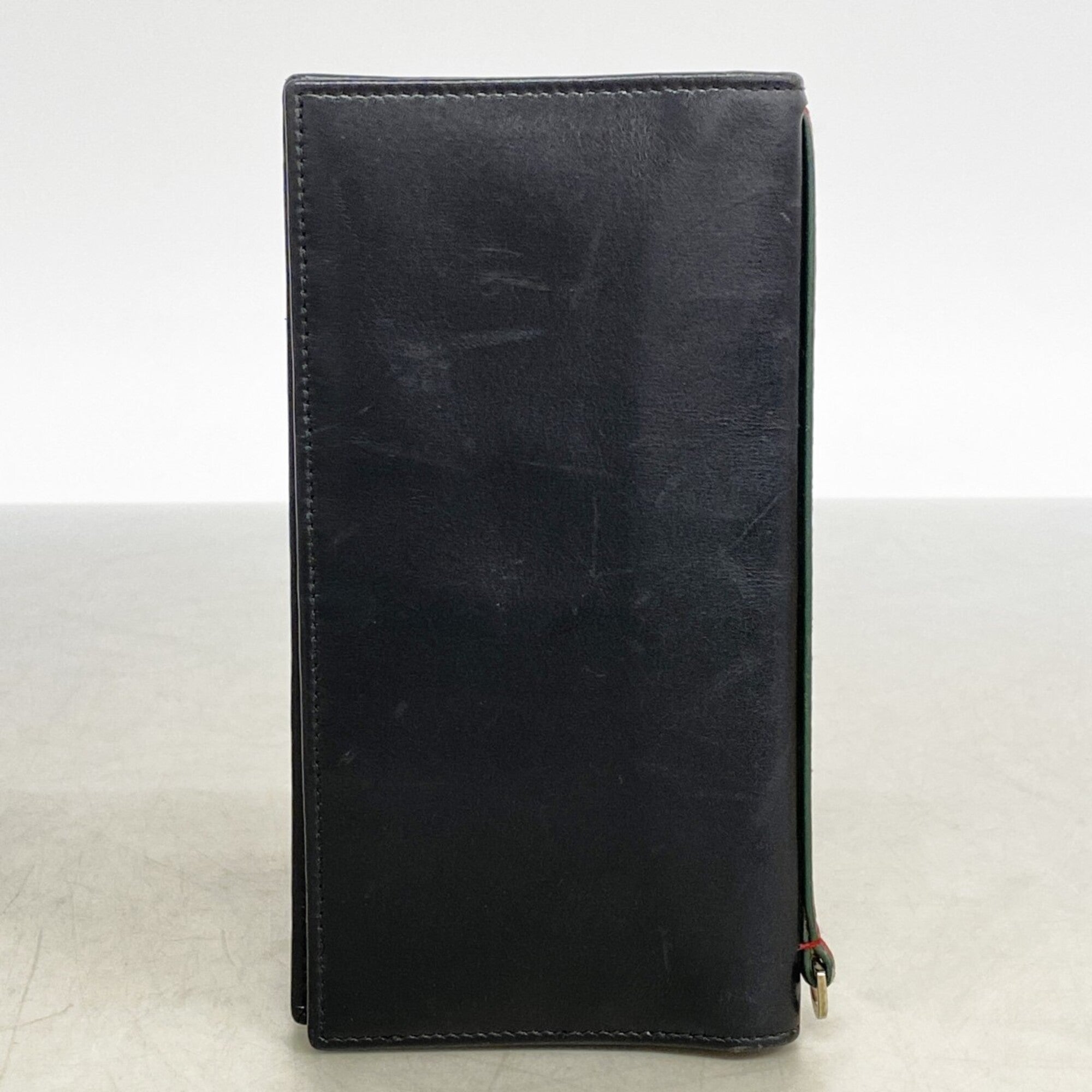 Gucci Black Leather Long Bill Wallet (Bi-Fold) (Pre-Owned)
