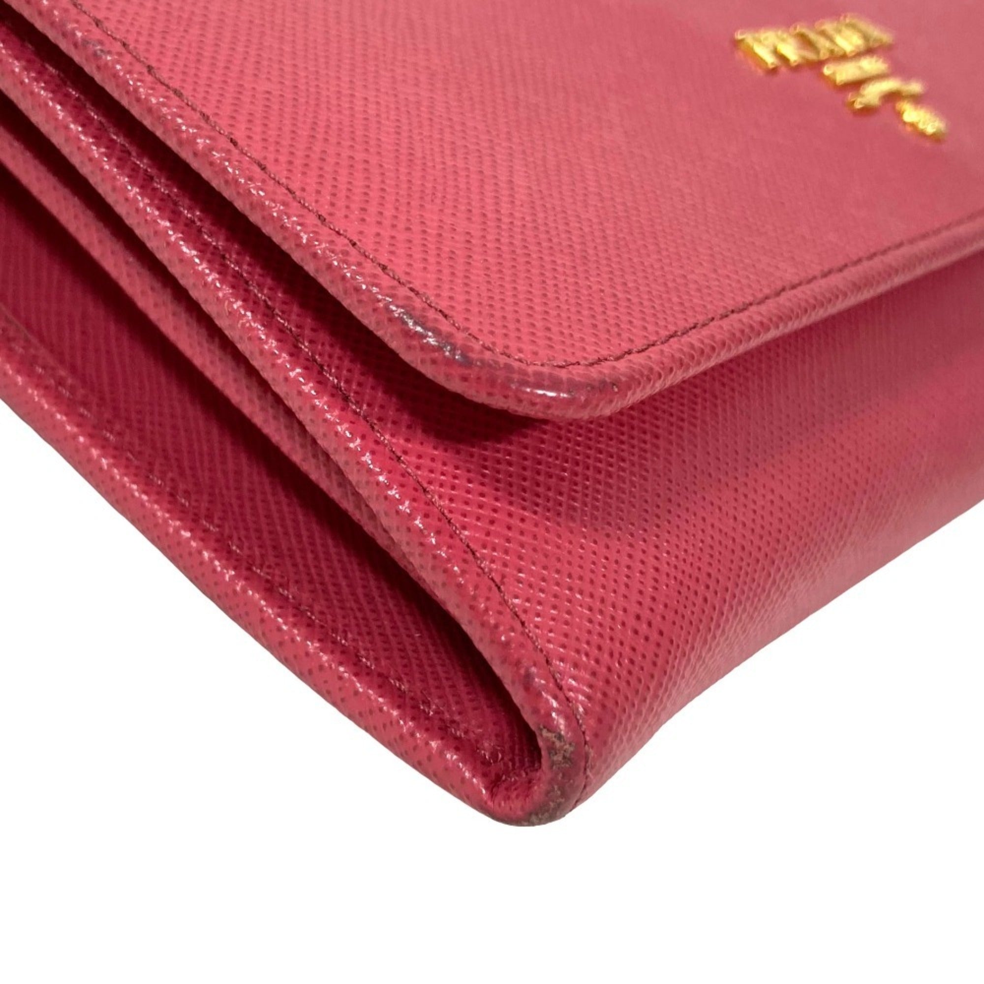 Prada Pink Saffiano Wallet (Bi-Fold) (Pre-Owned)