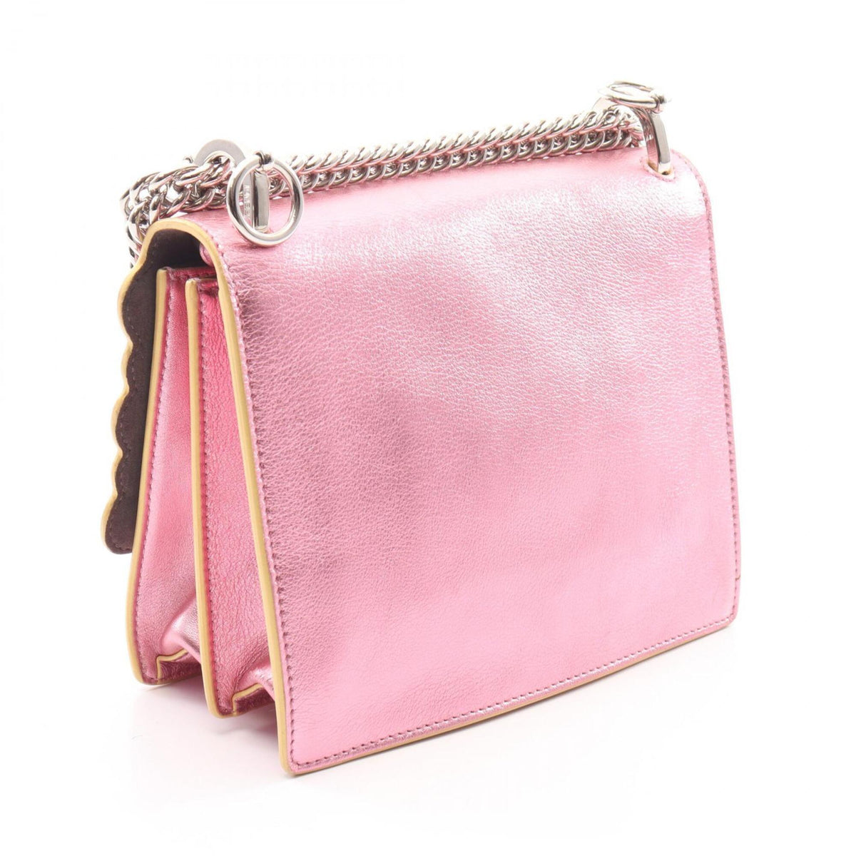 Fendi Pink Leather Handbag Shoulder Bag (Pre-Owned)