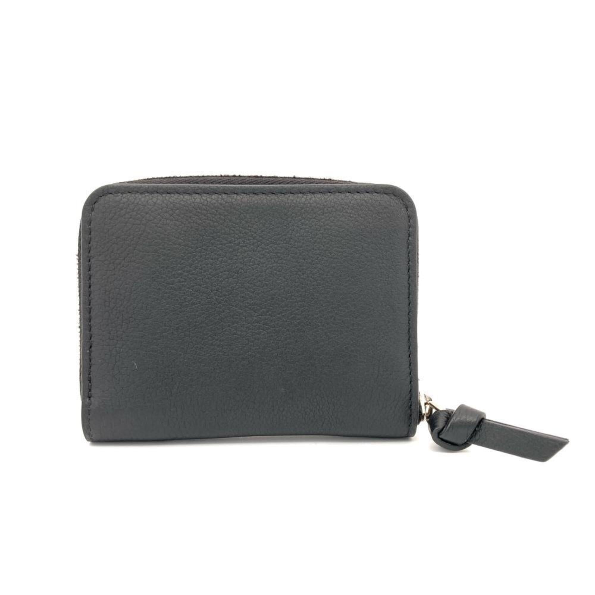 Louis Vuitton Black Noir Leather Coin Purse/Coin Case (Pre-Owned)