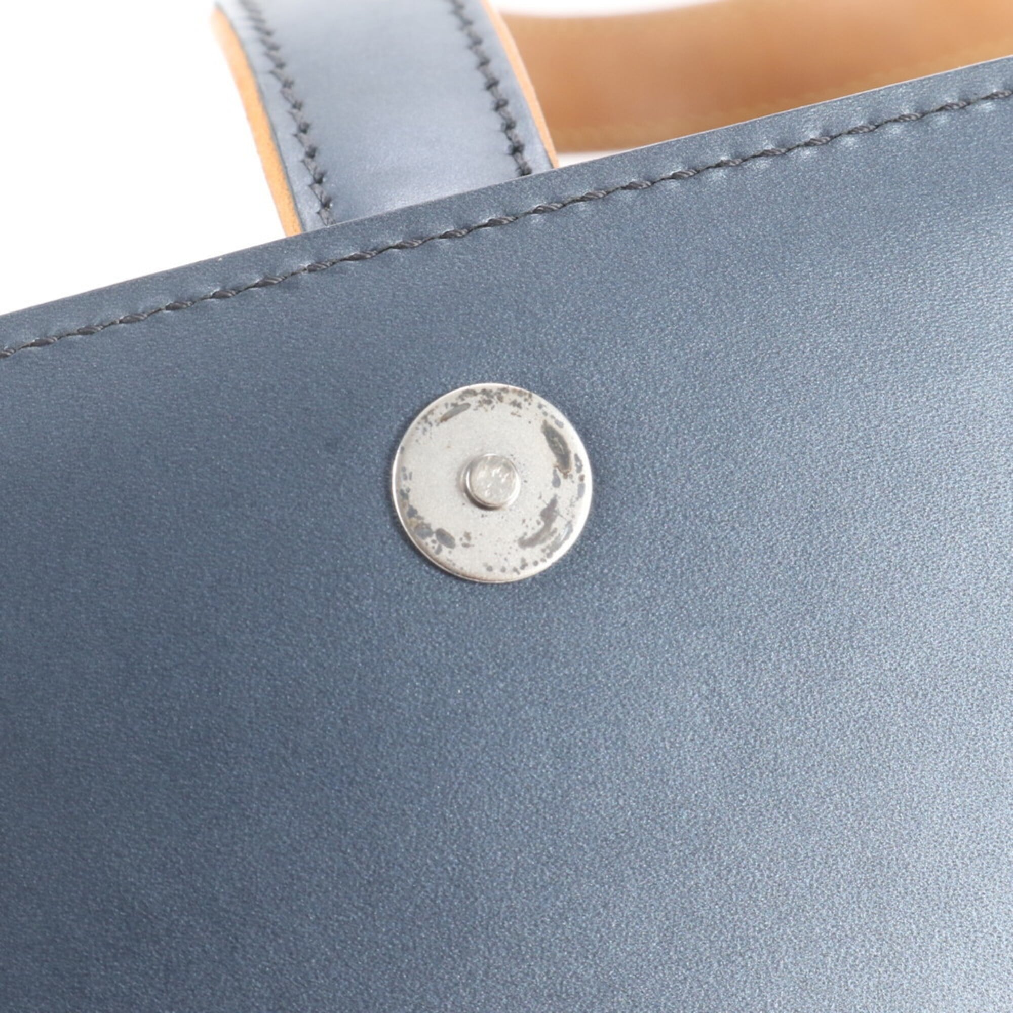 Louis Vuitton Blue Leather Shoulder Bag Tote Bag (Pre-Owned)