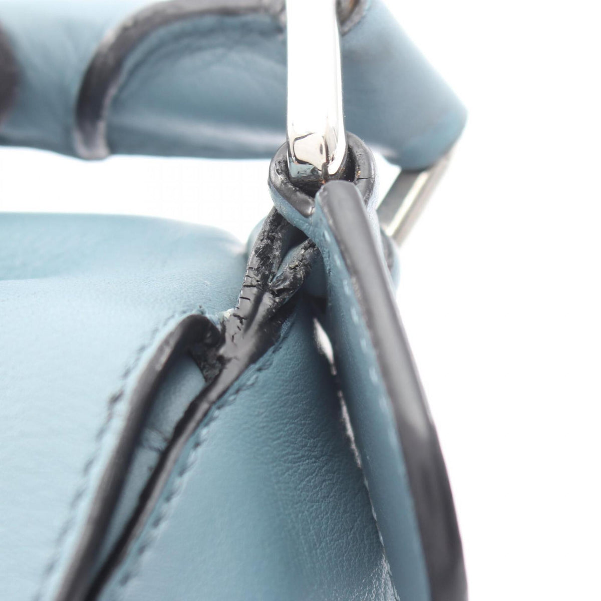Loewe Blue Leather Handbag Shoulder Bag (Pre-Owned)