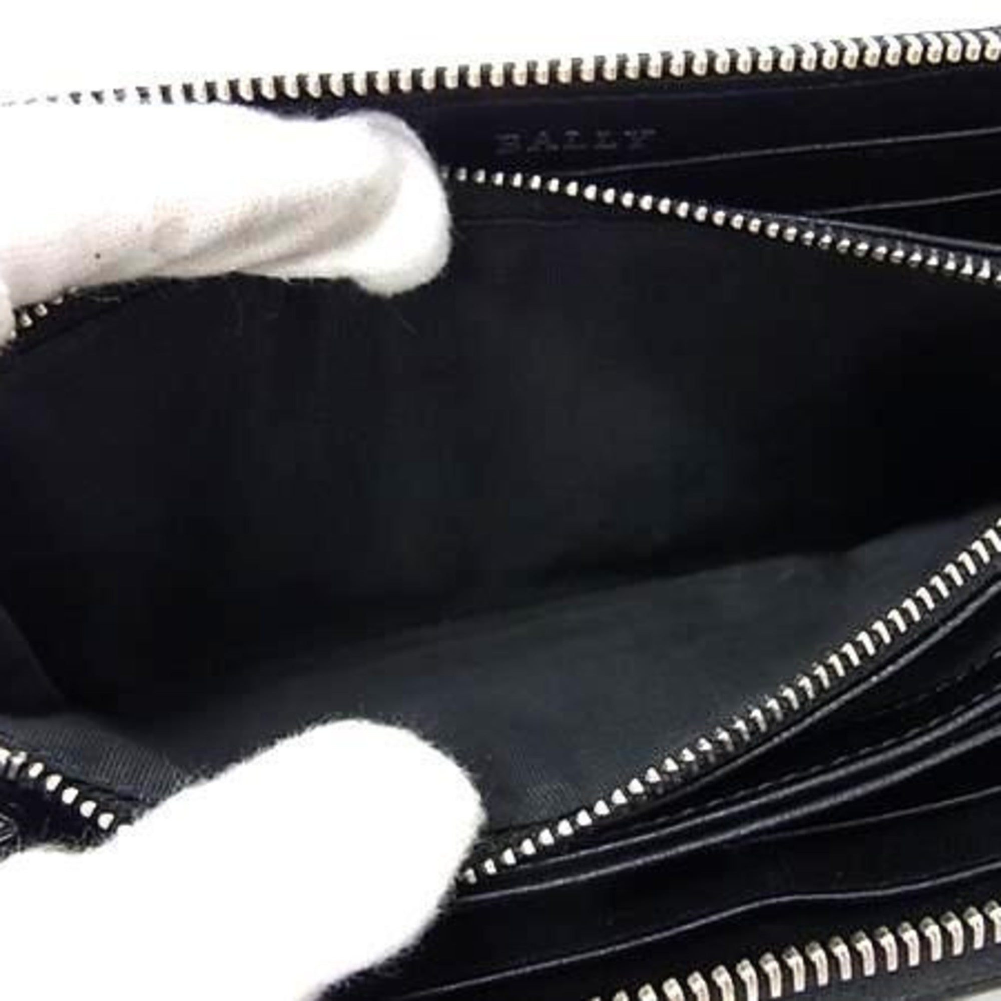 Bally Black Leather Long Wallet (Bi-Fold) (Pre-Owned)