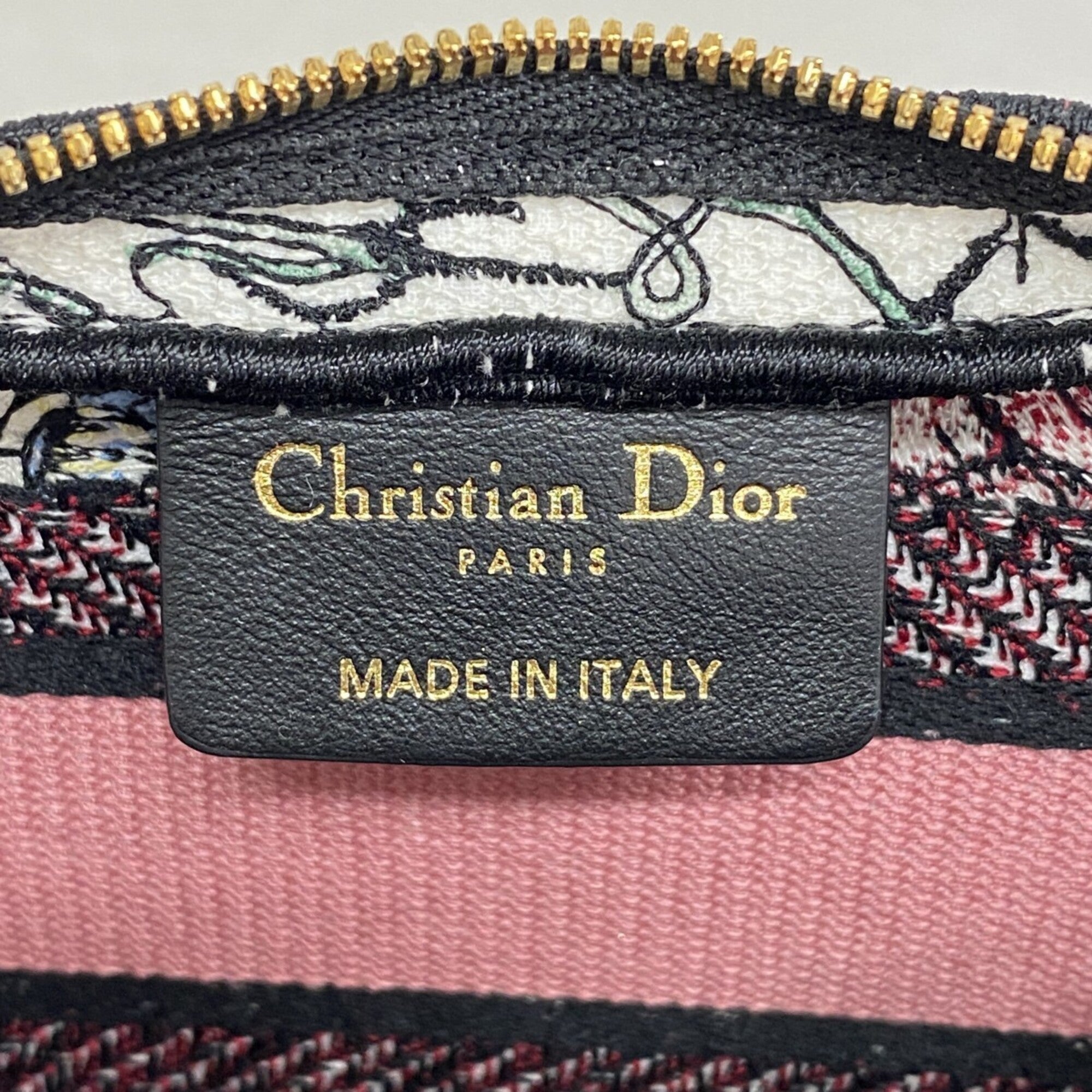 Christian Dior Multi-Color White Canvas Pouch (Pre-Owned)