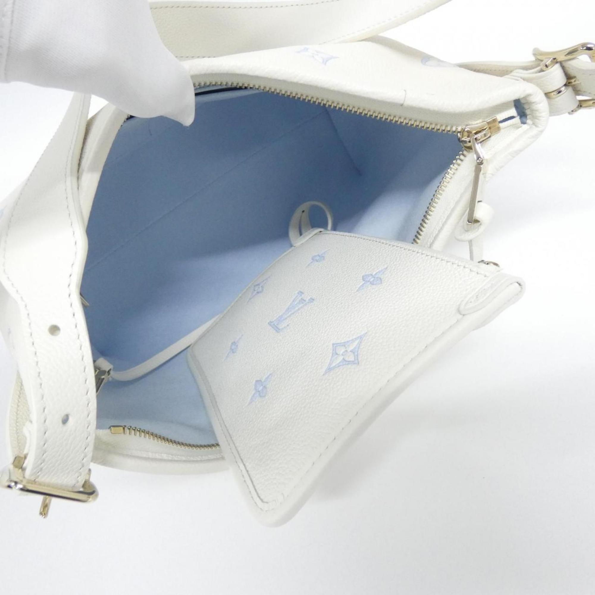 Louis Vuitton Monogram Empreinte Blanc Blue Leather Shoulder Bag (Pre-Owned)