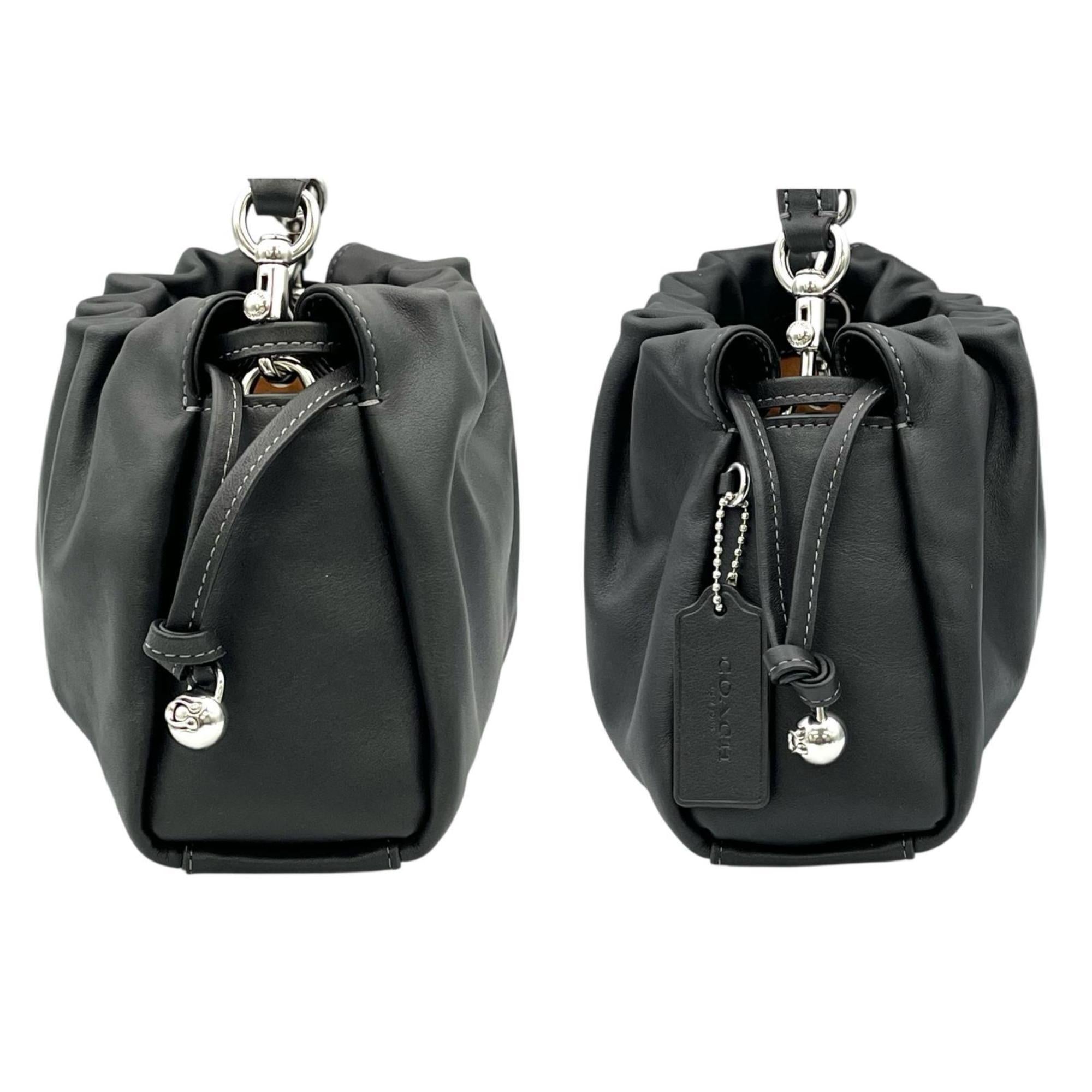 Coach Black Leather Shoulder Bag (Pre-Owned)