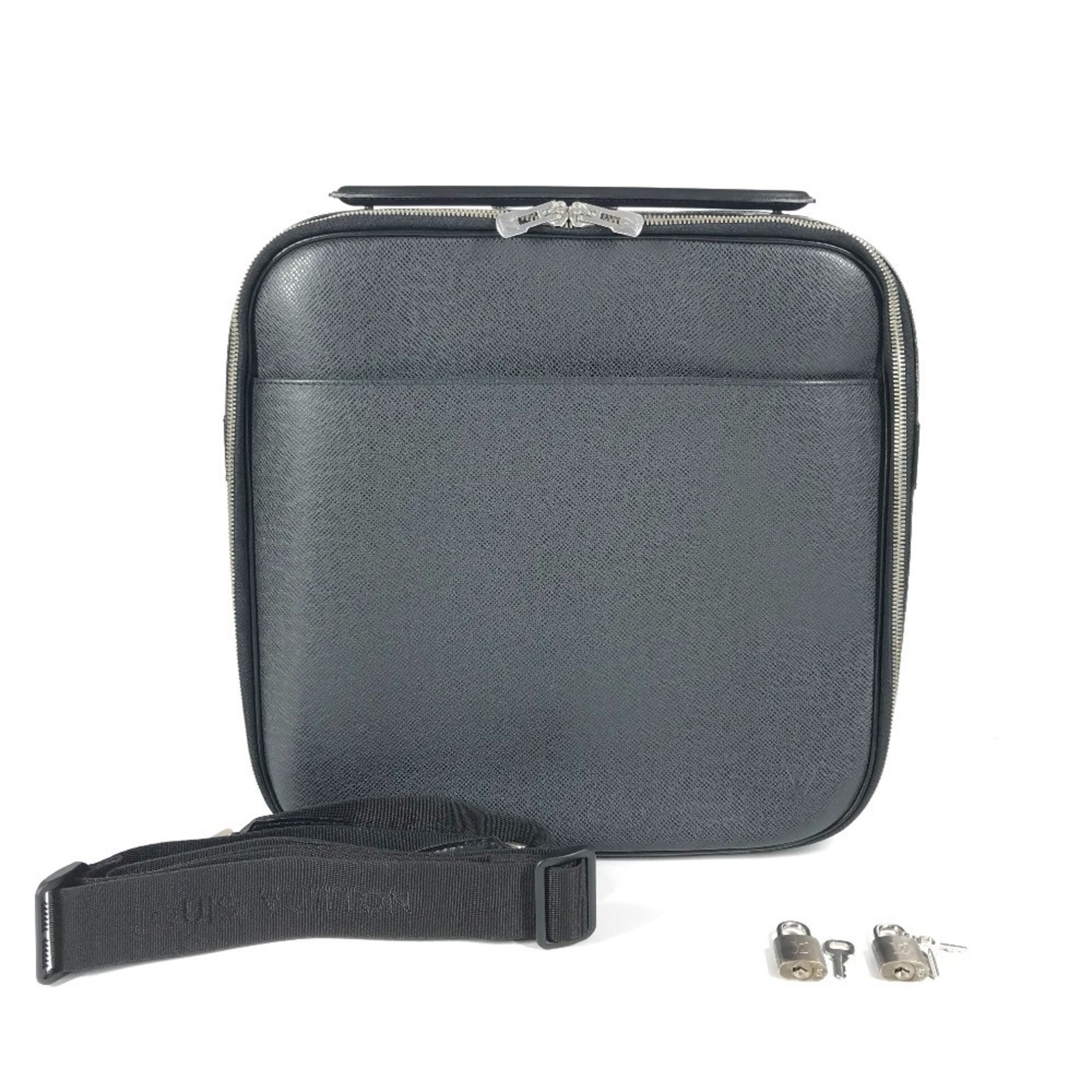 Louis Vuitton Taiga Ardoise Black Taiga Leather Briefcase Handbag Shoulder Bag (Pre-Owned)