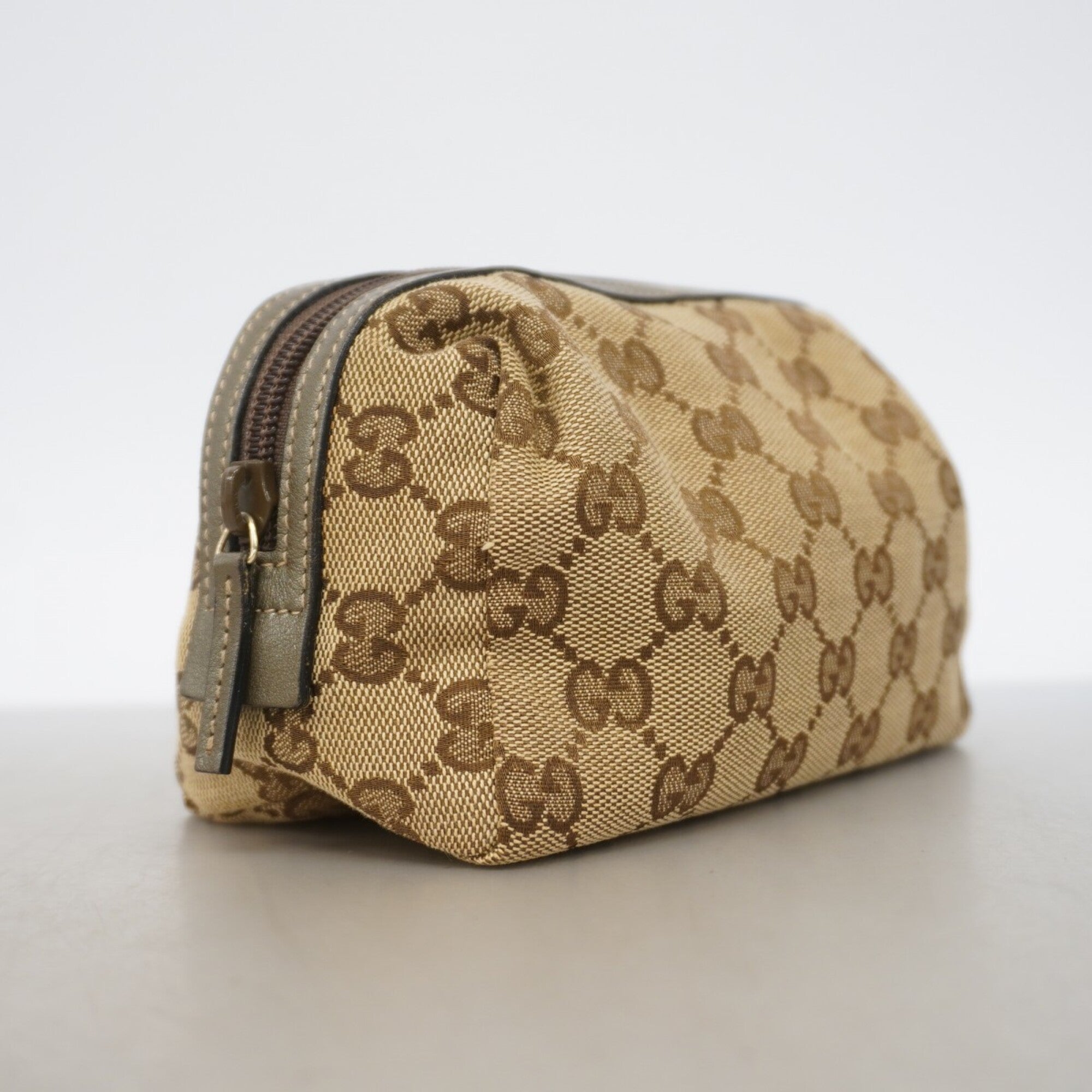 Gucci Brown Canvas Pouch (Pre-Owned)