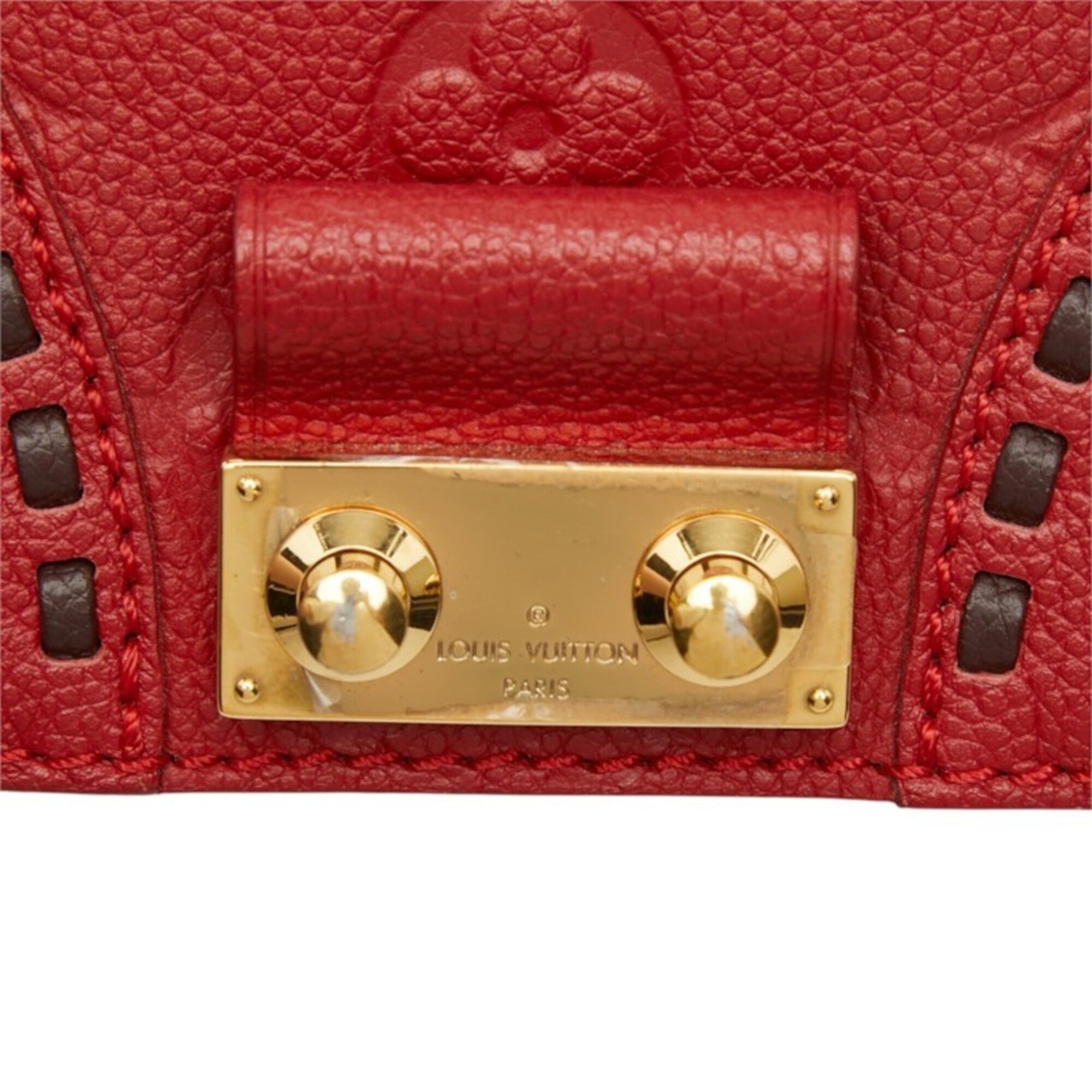 Louis Vuitton Cerise Monogram Red Color Leather Shoulder Bag (Pre-Owned)