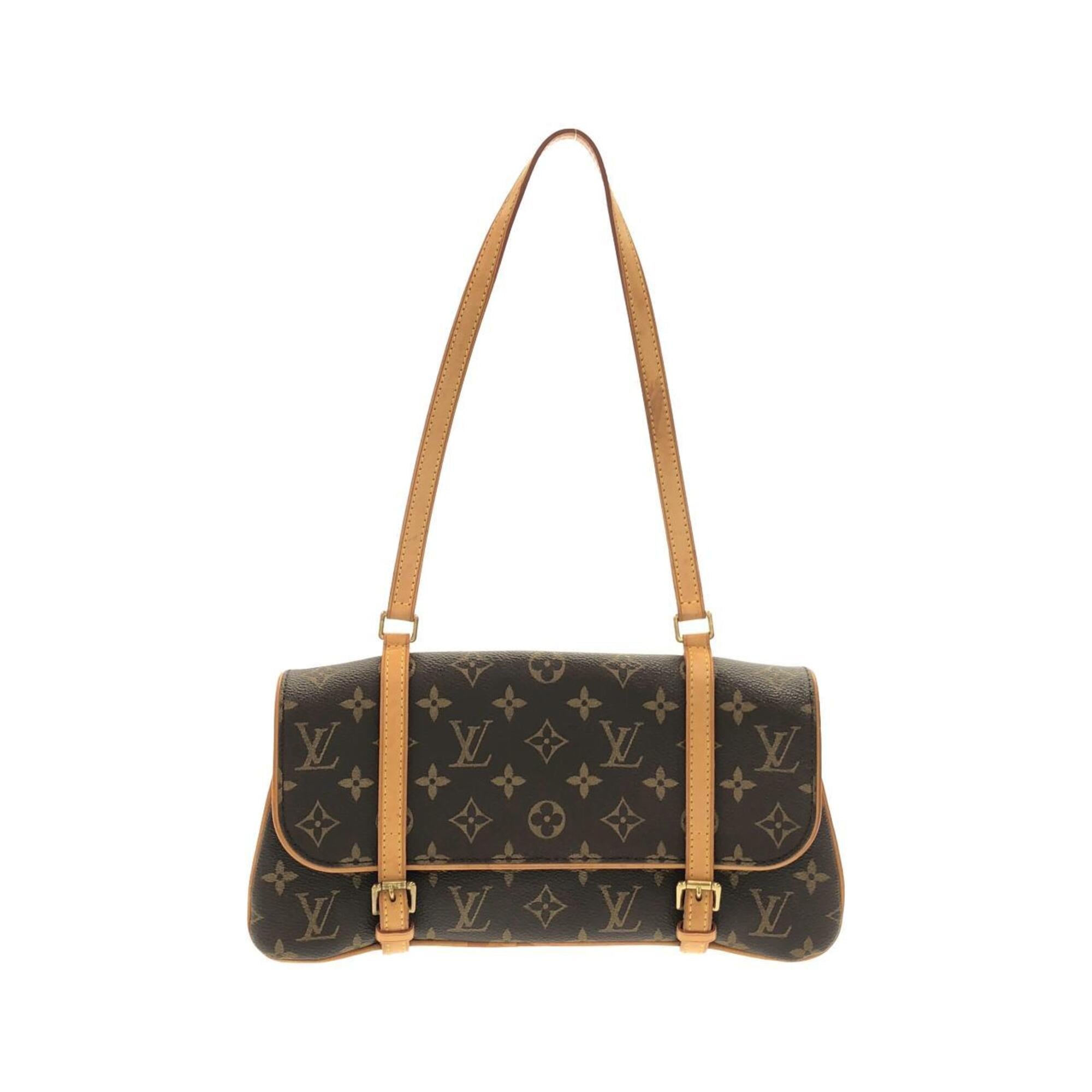 Louis Vuitton Marron Coated Canvas Shoulder Bag (Pre-Owned)