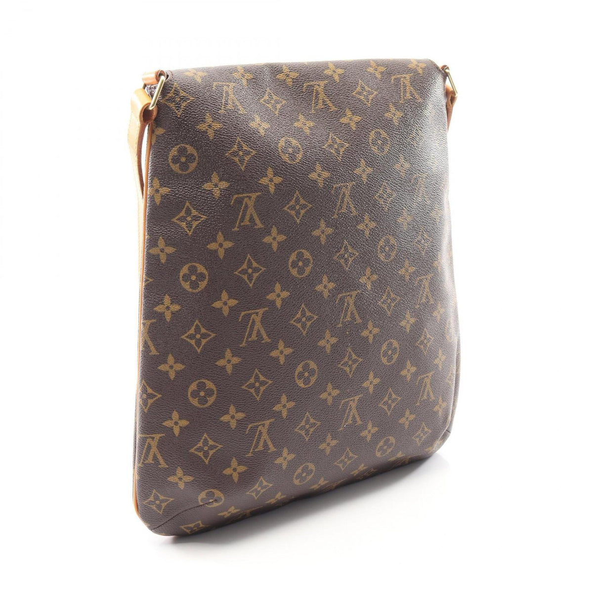 Louis Vuitton Brown Monogram Coated Canvas Leather Handbag Shoulder Bag (Pre-Owned)