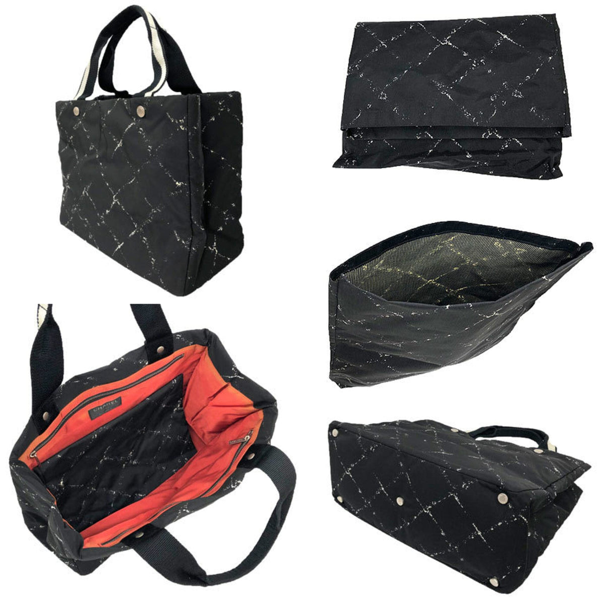 Chanel Black Nylon Canvas Tote Bag (Pre-Owned)