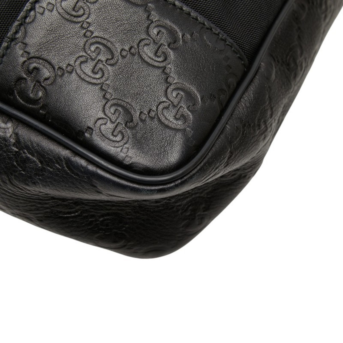Gucci Black Nylon Leather Shoulder Bag (Pre-Owned)