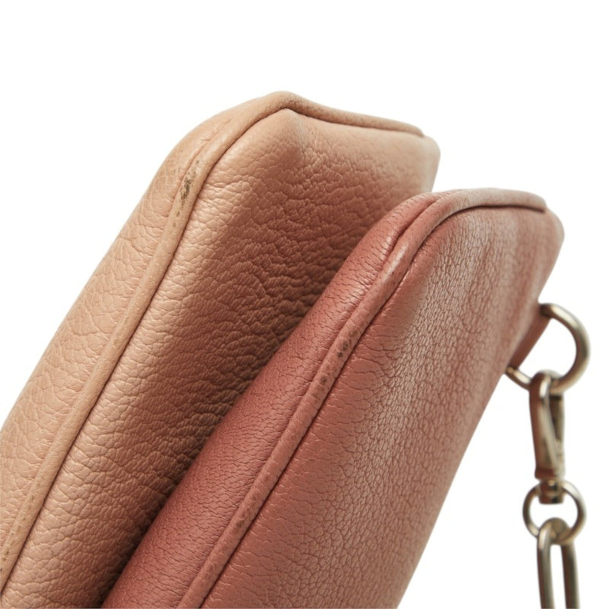 Miu Miu Pink Leather Metal Shoulder Bag (Pre-Owned)