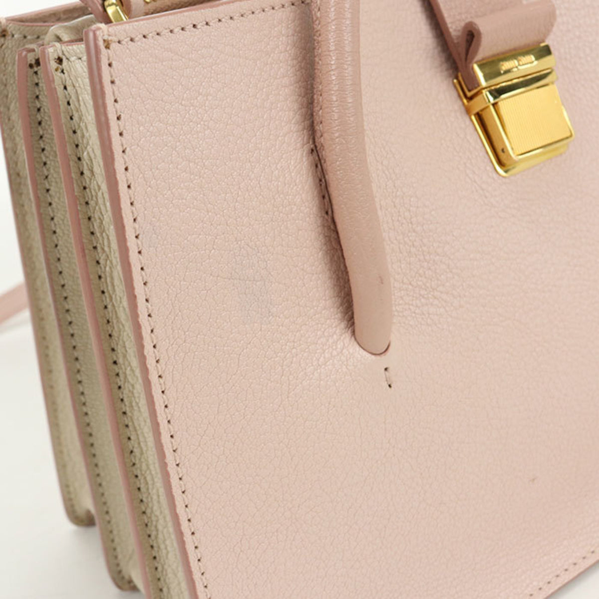 Miu Miu Pink Leather Tote Bag (Pre-Owned)