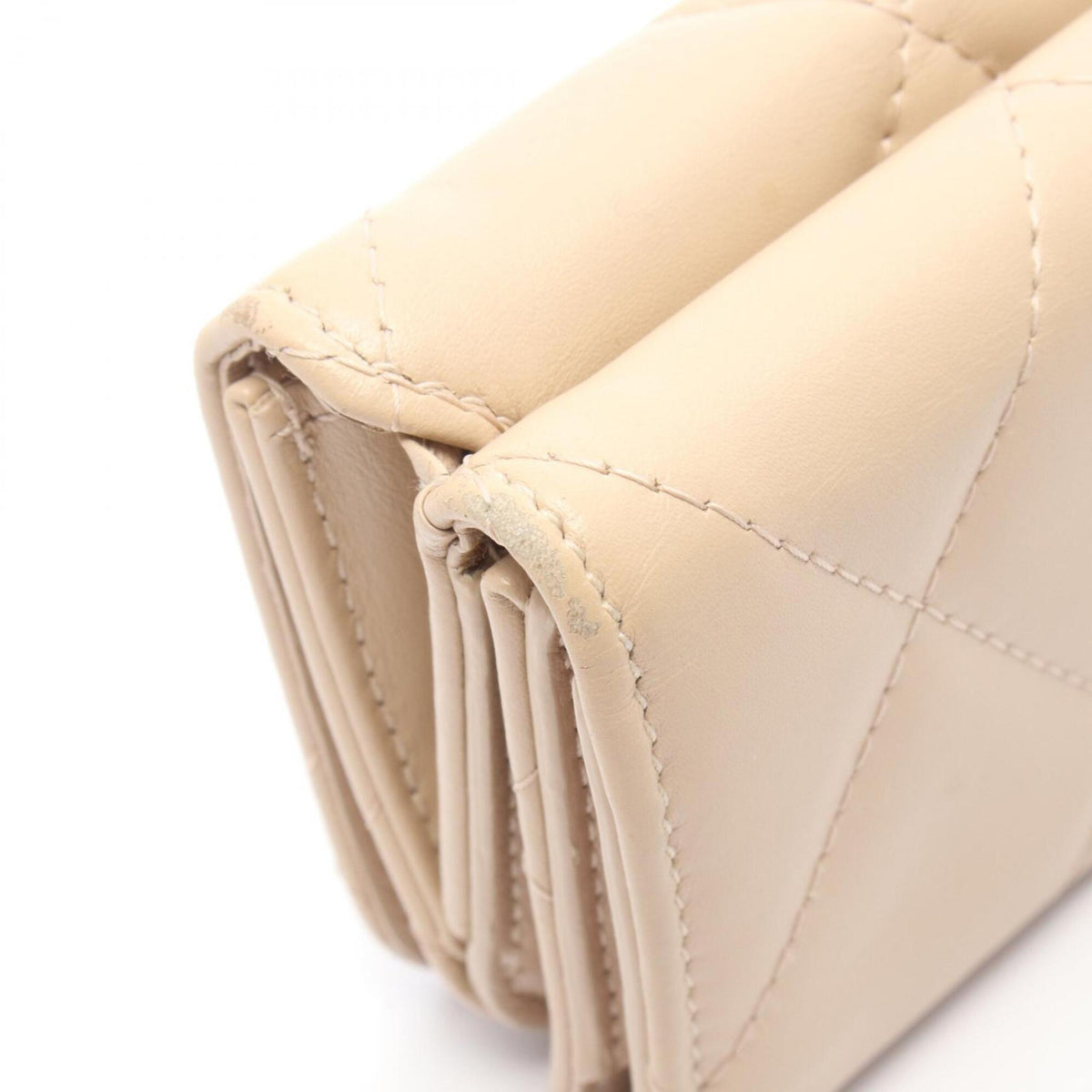 Balenciaga Beige Leather Wallet (Tri-Fold) (Pre-Owned)