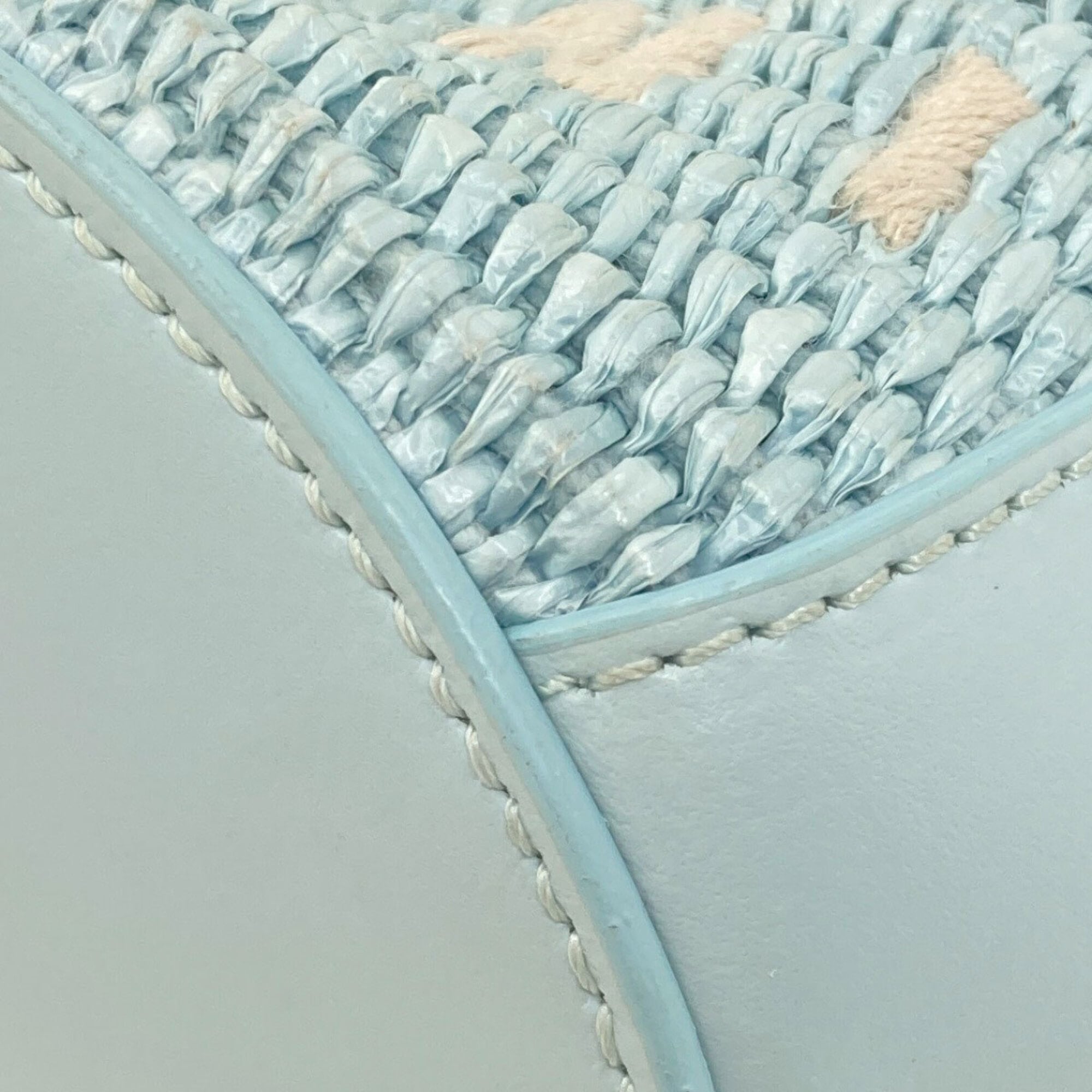 Marni Light Blue Raffia Leather Handbag (Pre-Owned)