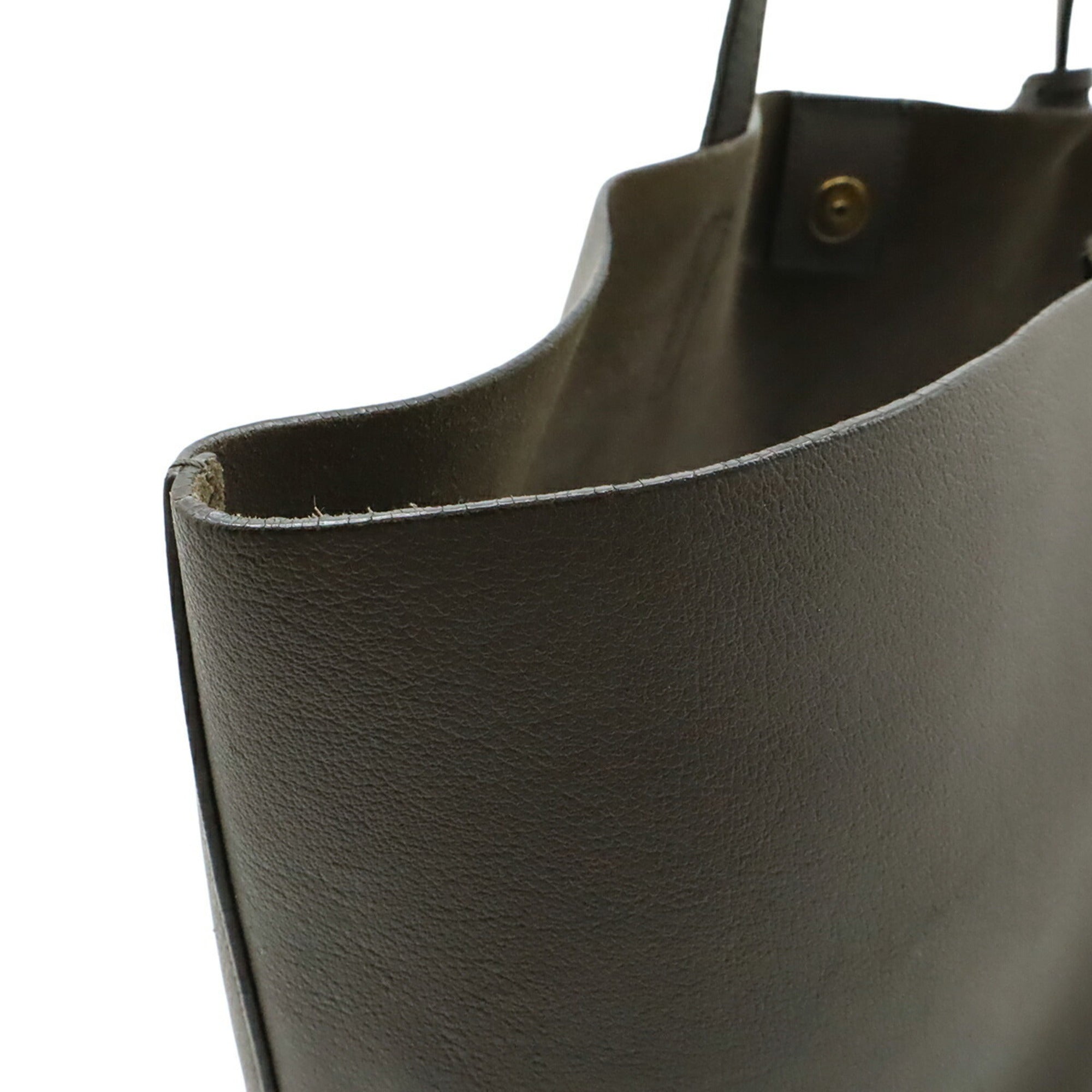 Yves Saint Laurent Gray Leather Shoulder Bag (Pre-Owned)