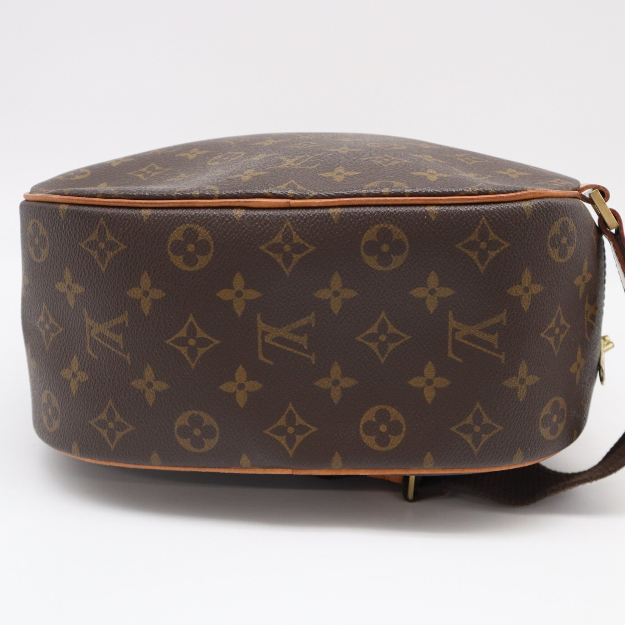 Louis Vuitton Beige Brown Coated Canvas Leather Shoulder Bag (Pre-Owned)