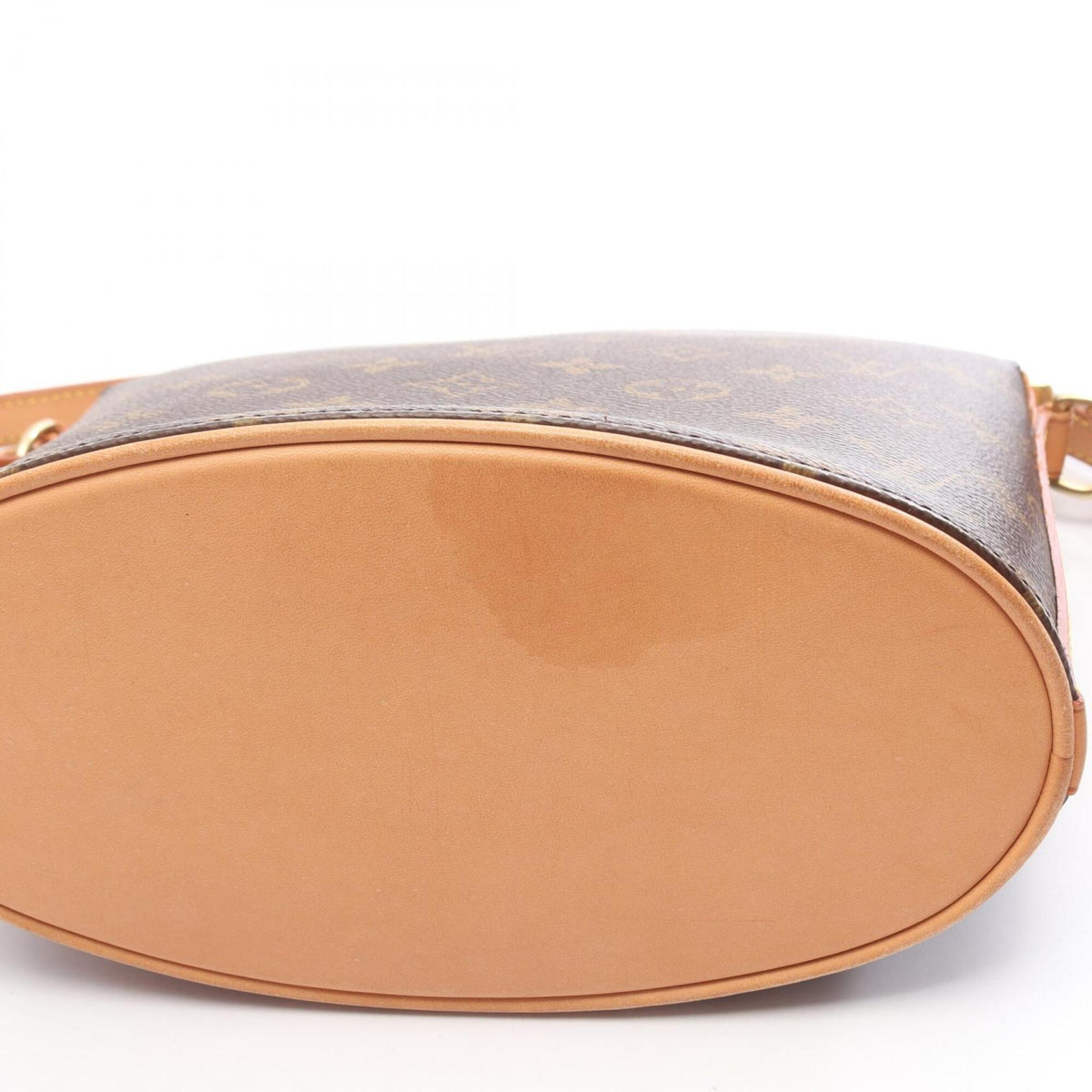 Louis Vuitton Brown Coated Canvas Leather Handbag Shoulder Bag (Pre-Owned)