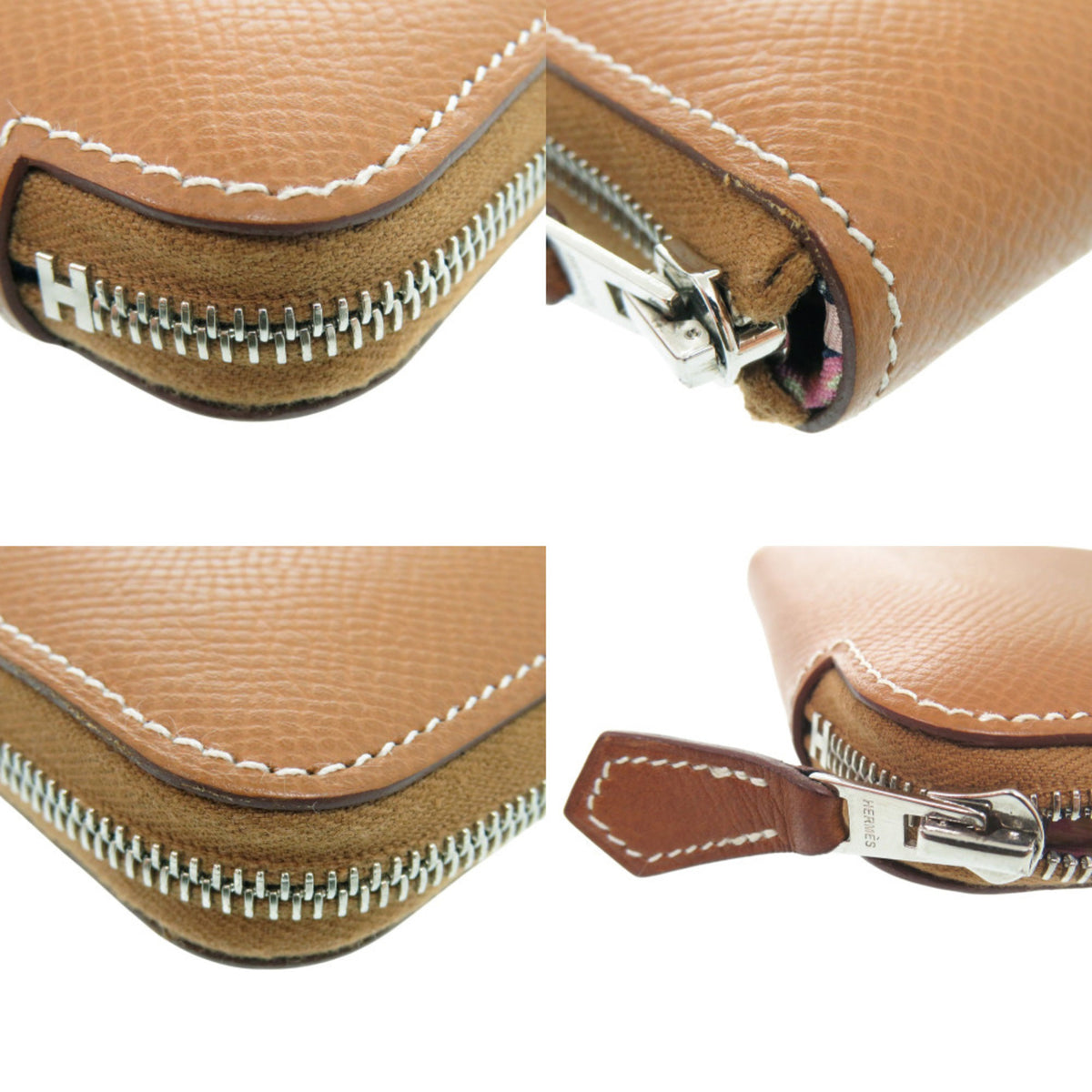 Hermes Brown Leather Coin Purse/Coin Case (Pre-Owned)