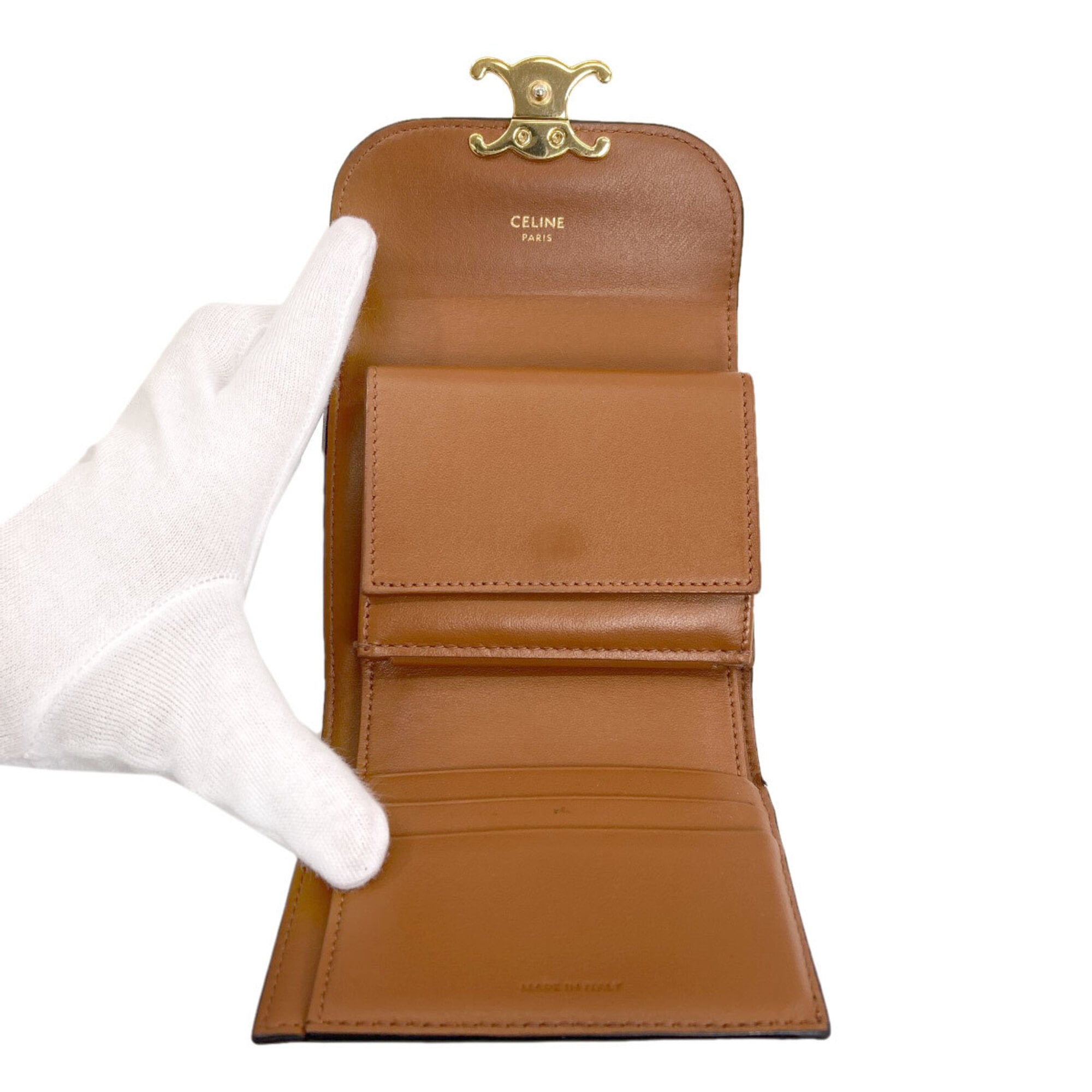 Celine Brown Pvc Wallet (Bi-Fold) (Pre-Owned)