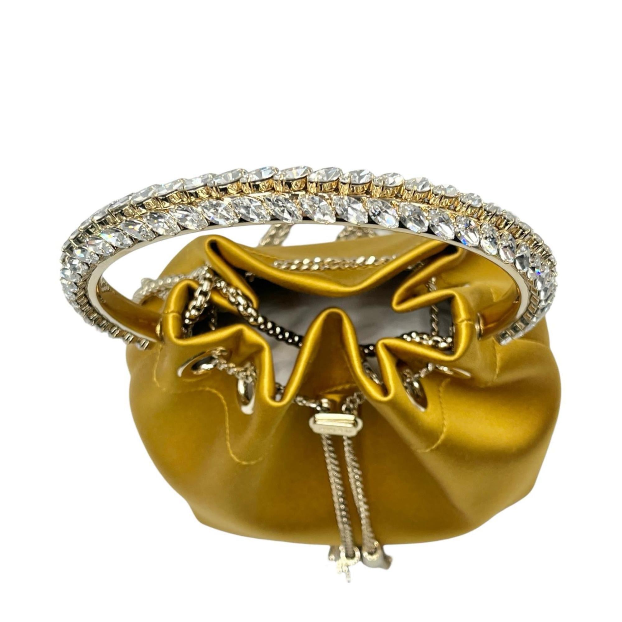 Jimmy Choo Yellow Satin Shoulder Bag (Pre-Owned)