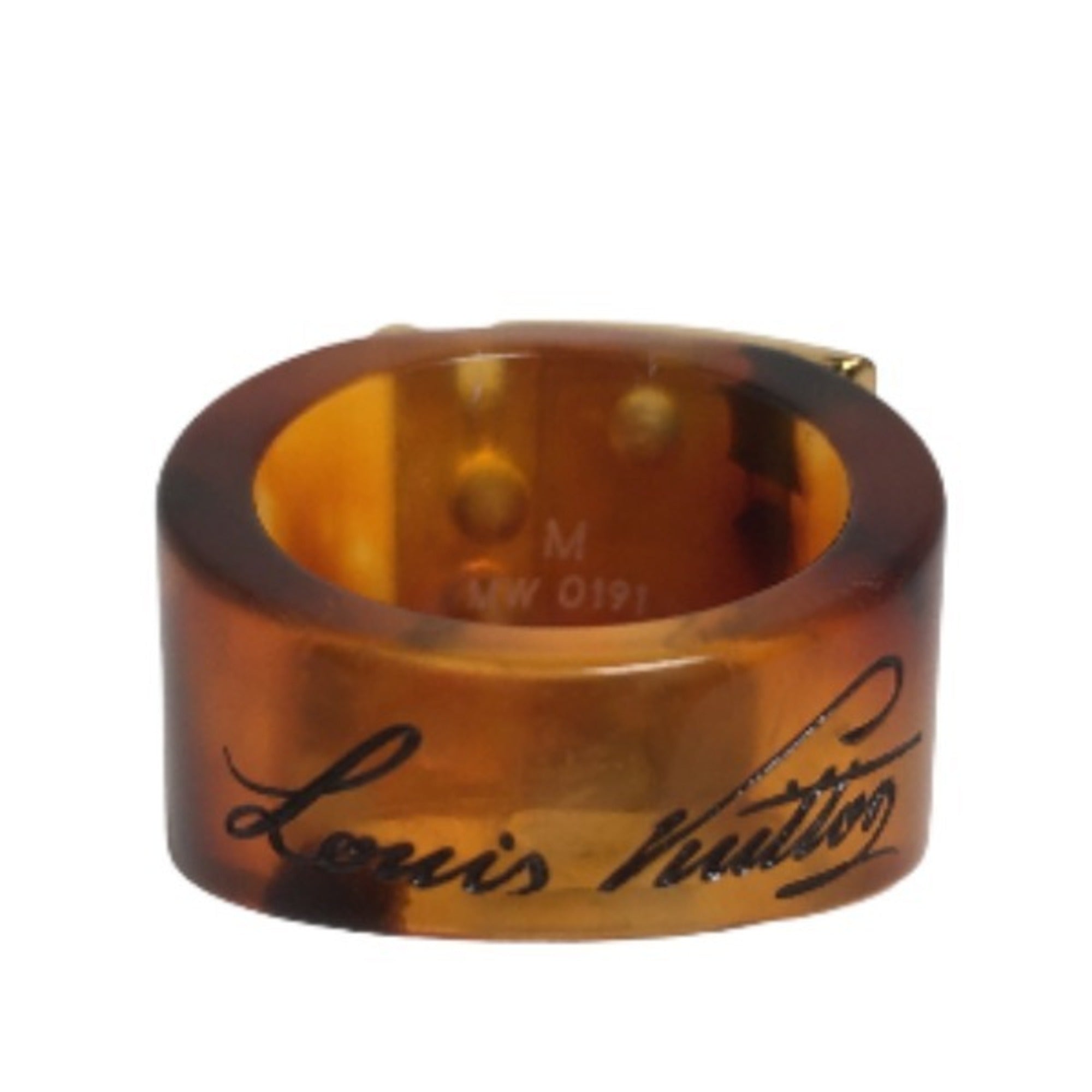 Louis Vuitton Metal Plastic Band Ring (Pre-Owned)