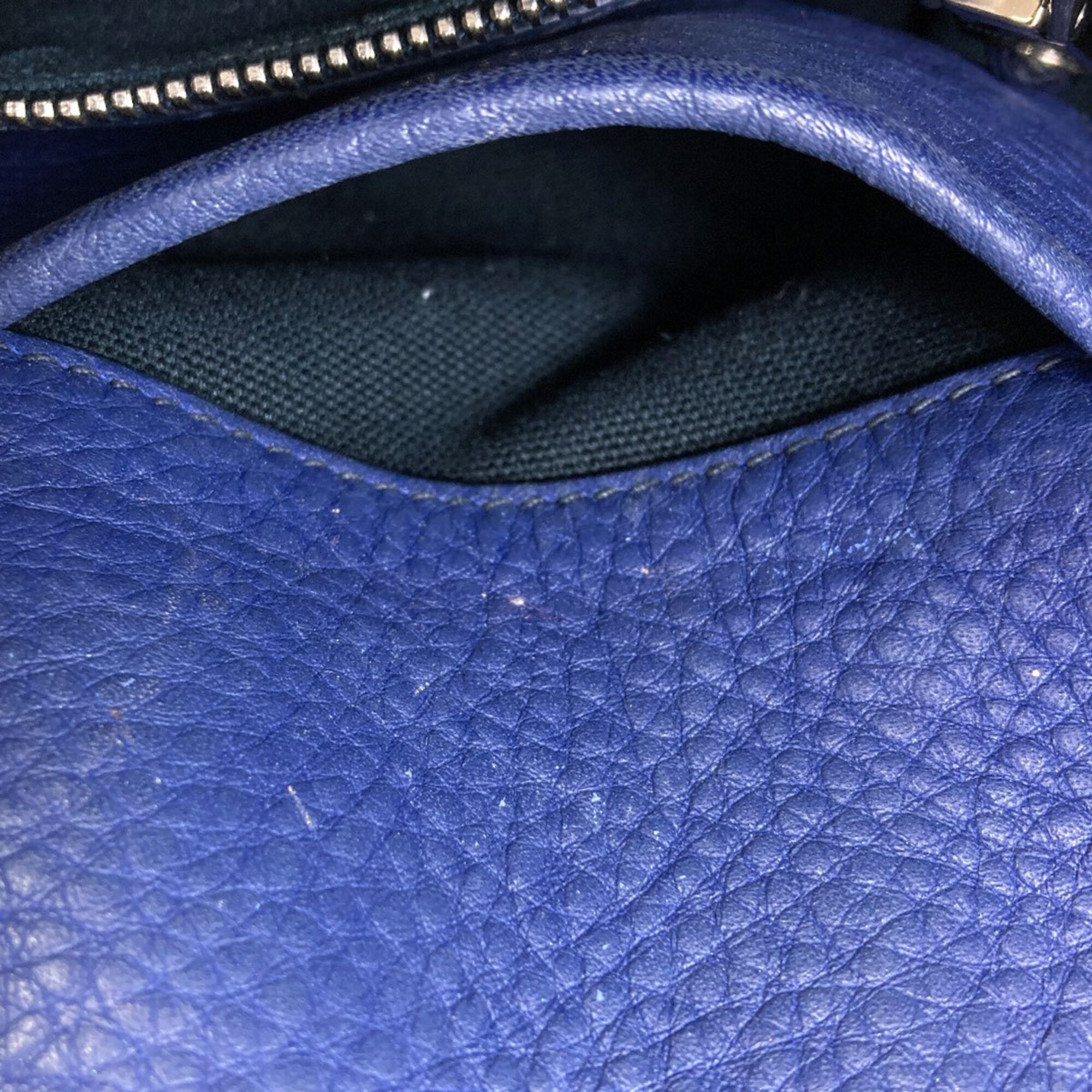 Miu Miu Blue Leather Tote Bag (Pre-Owned)
