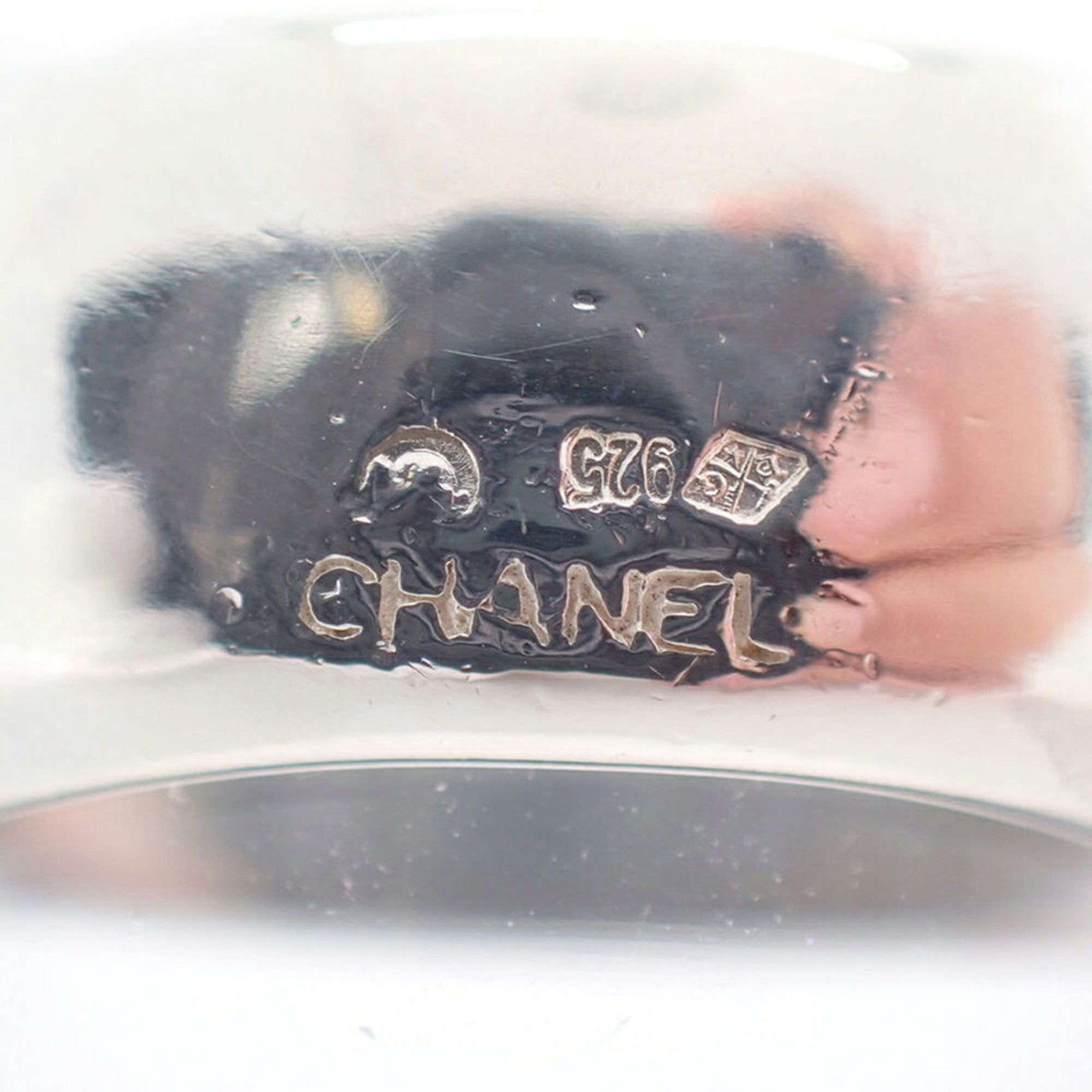 Chanel Sterling Silver 925 Band Ring (Pre-Owned)
