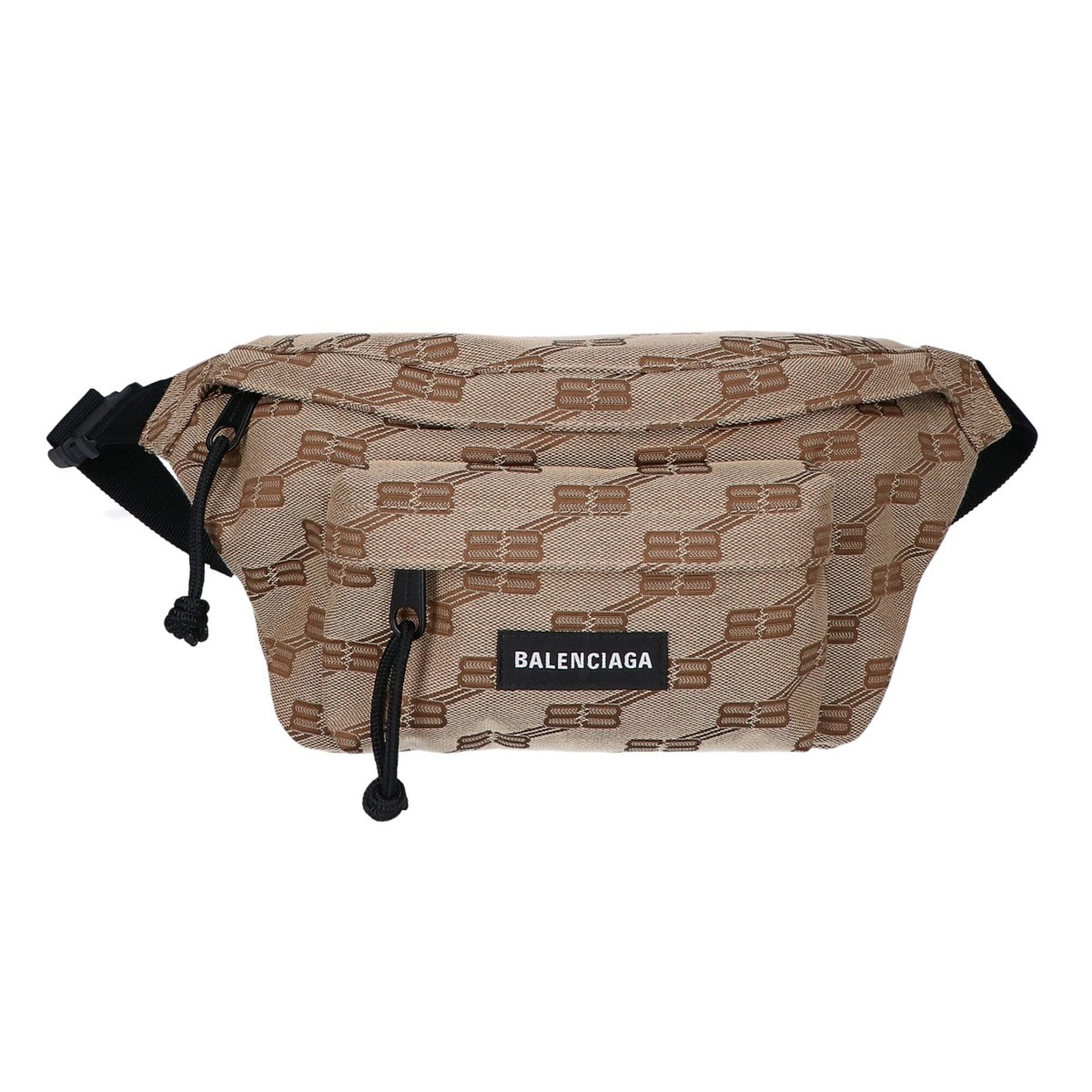 Balenciaga Beige Jacquard Fanny Pack (Pre-Owned)