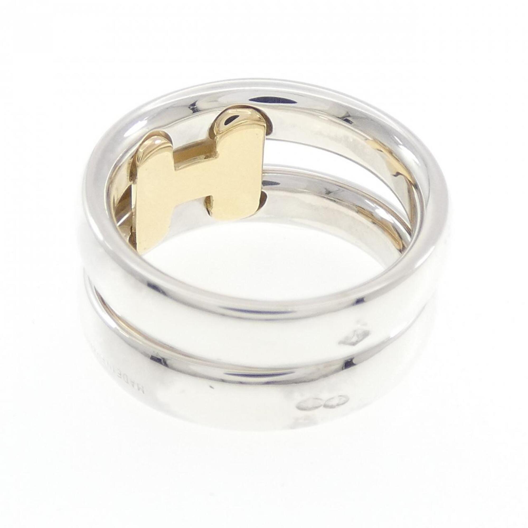 Hermes Silver Band Ring (Pre-Owned)