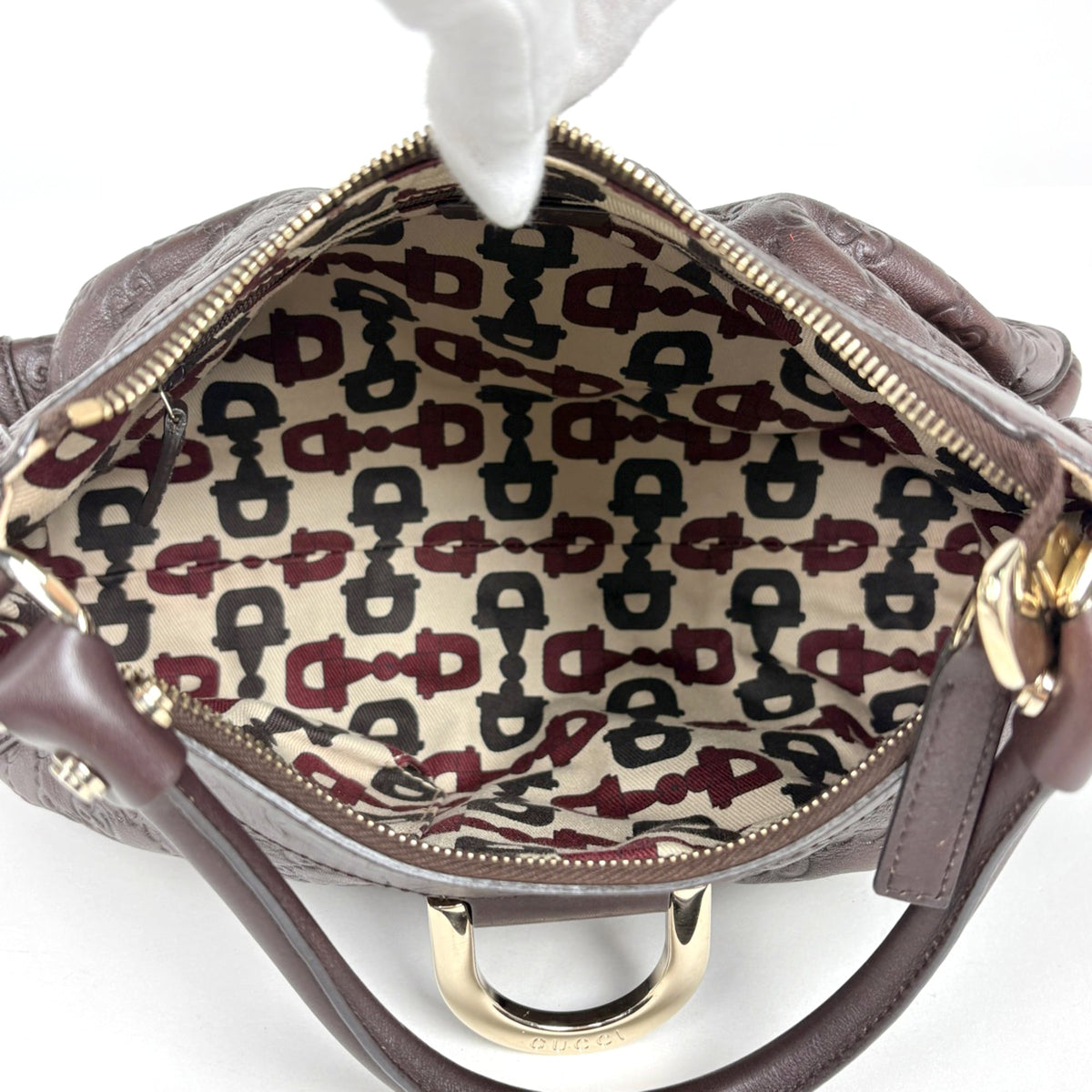Gucci Dark Brown Leather Shoulder Bag (Pre-Owned)