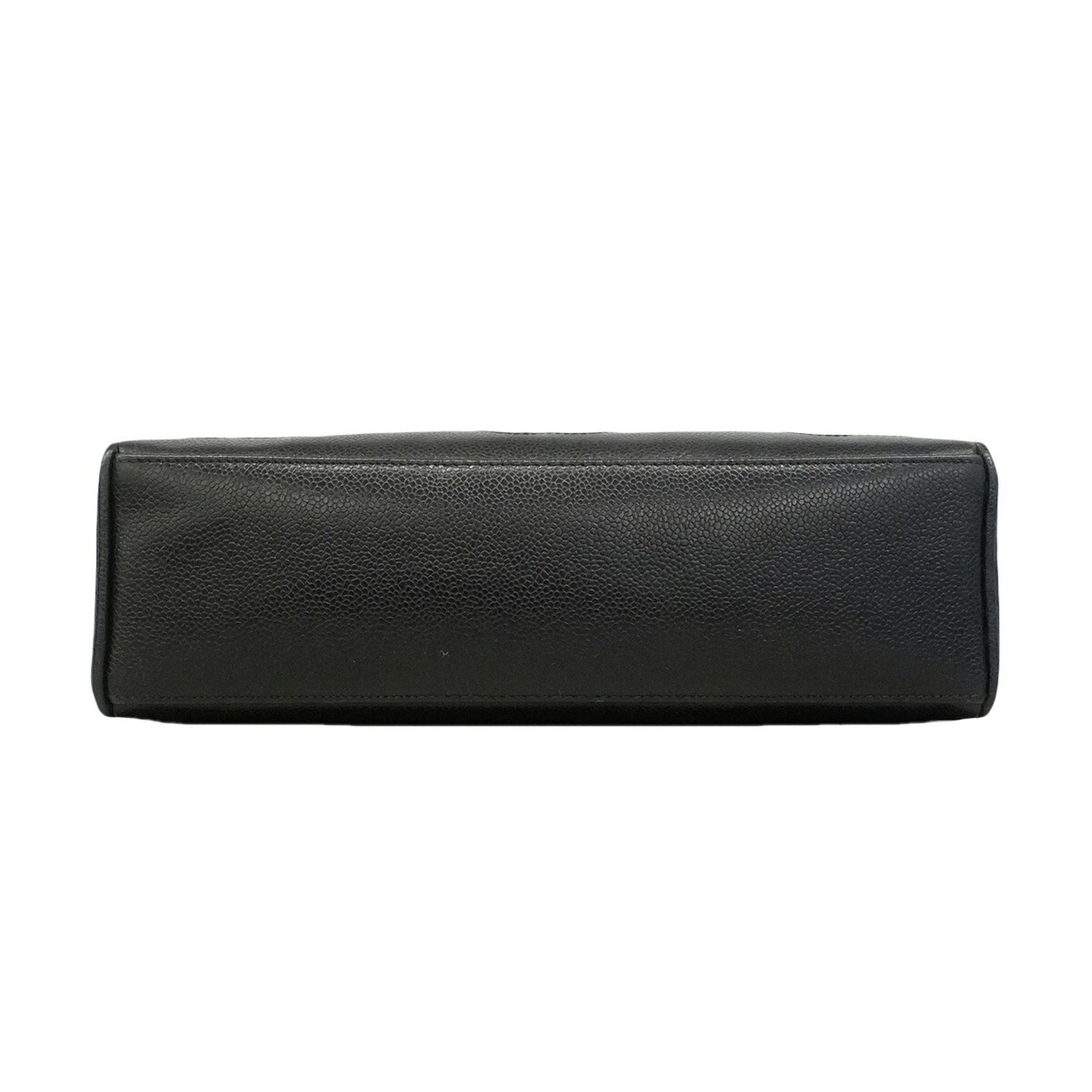 Chanel Black Grained Calfskin Tote Bag (Pre-Owned)