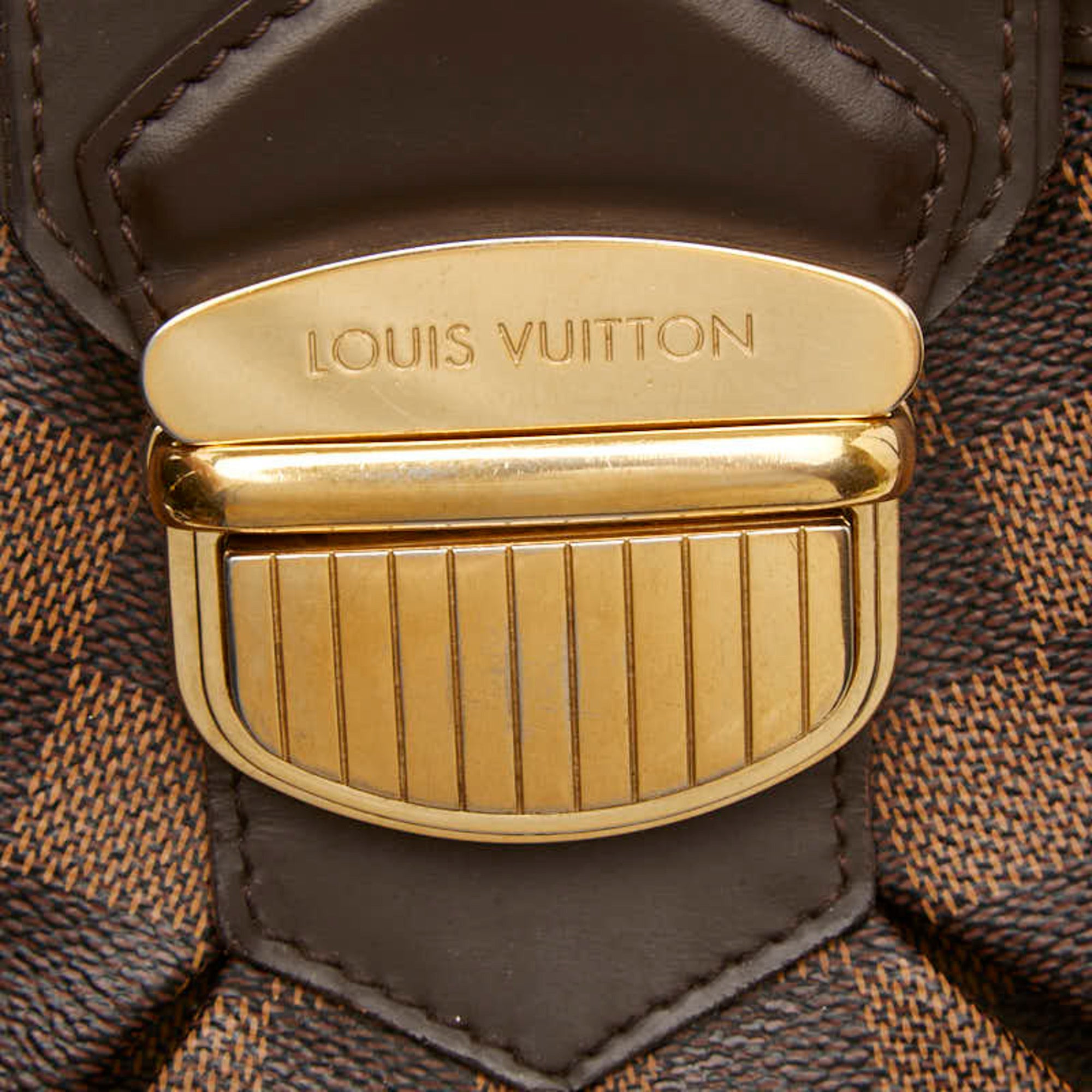 Louis Vuitton Brown Pvc Leather Handbag Tote Bag (Pre-Owned)